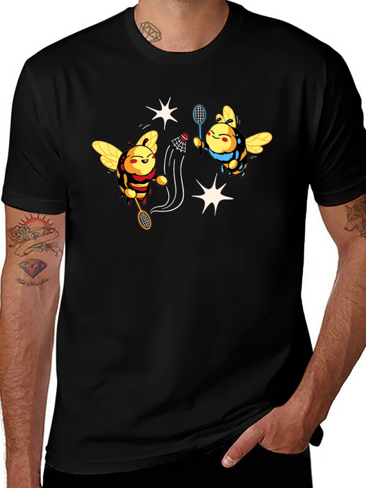 Badminton Bees Graphic T-Shirt