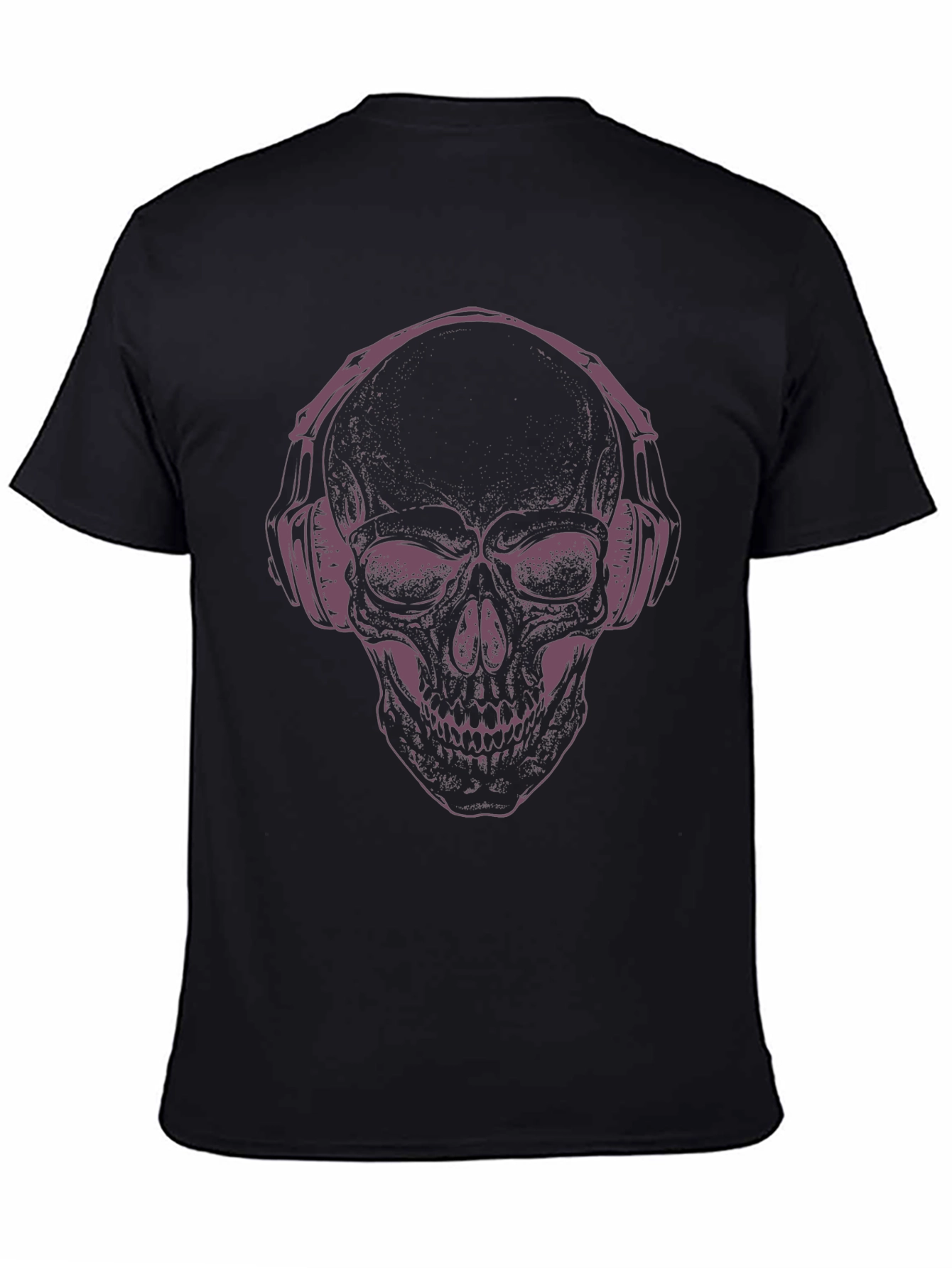 Skull with Headphones Graphic T-Shirt