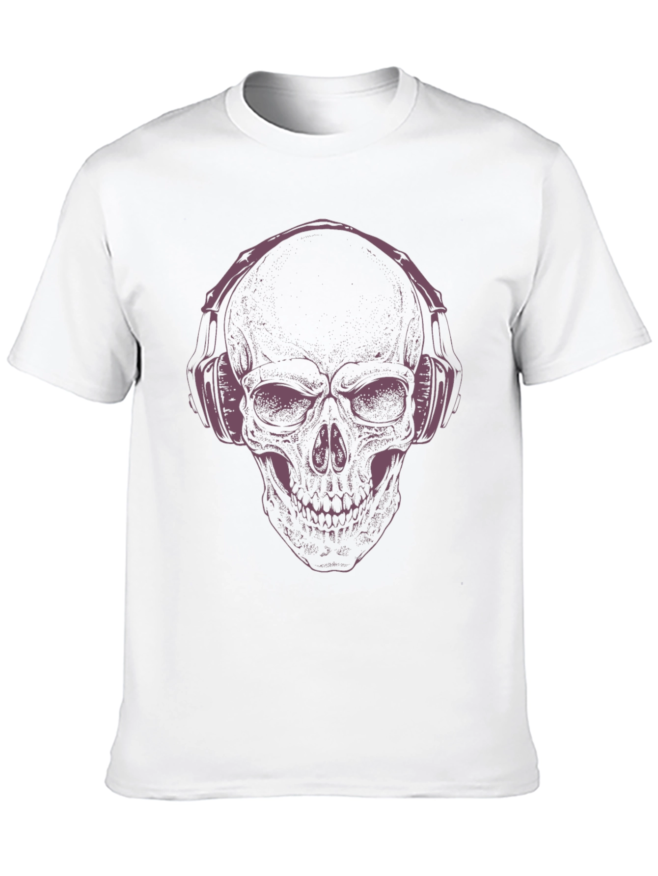 Skull with Headphones Graphic T-Shirt