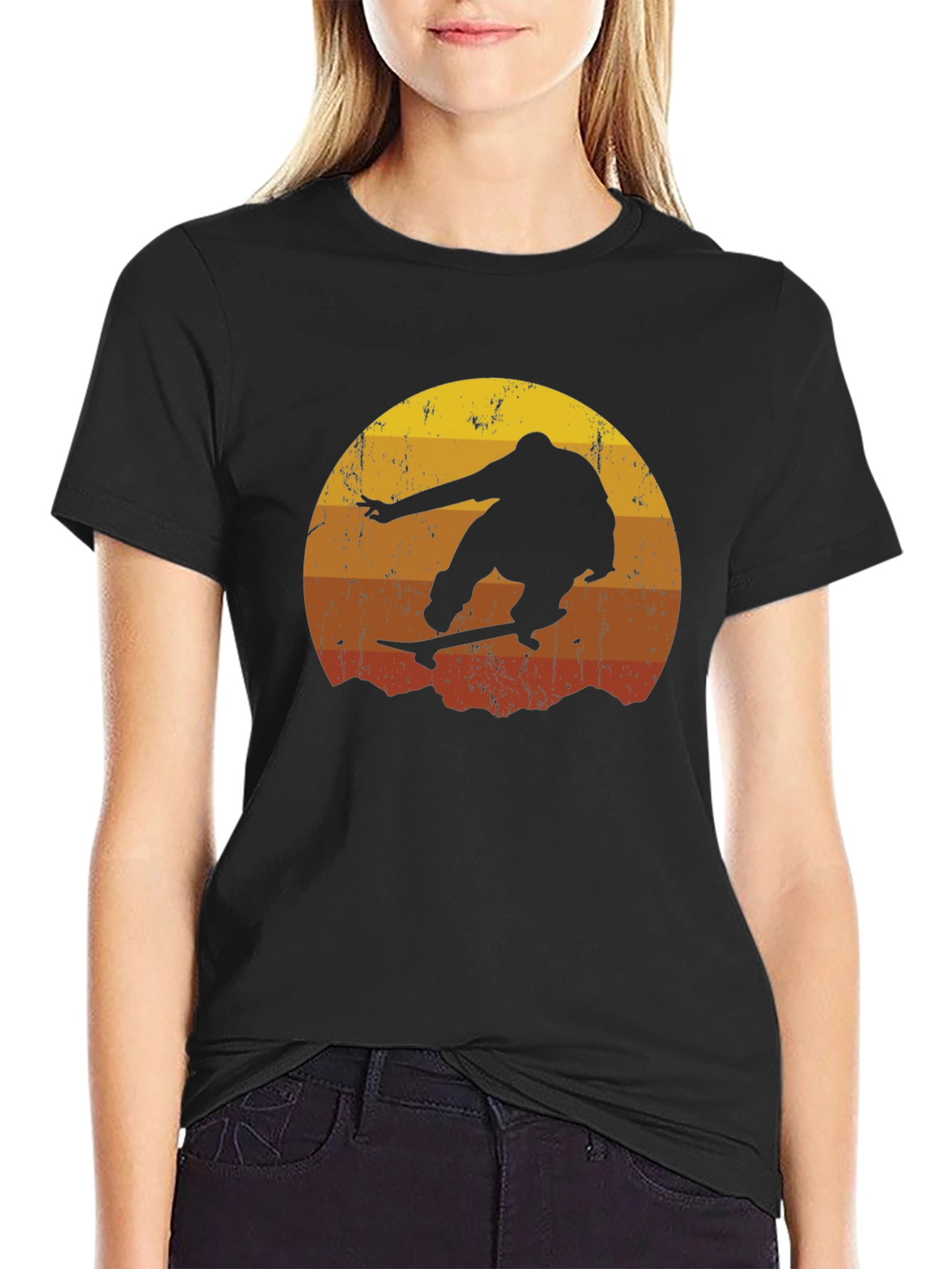 Skateboarder Sunset Graphic Tee - Cool Casual Style