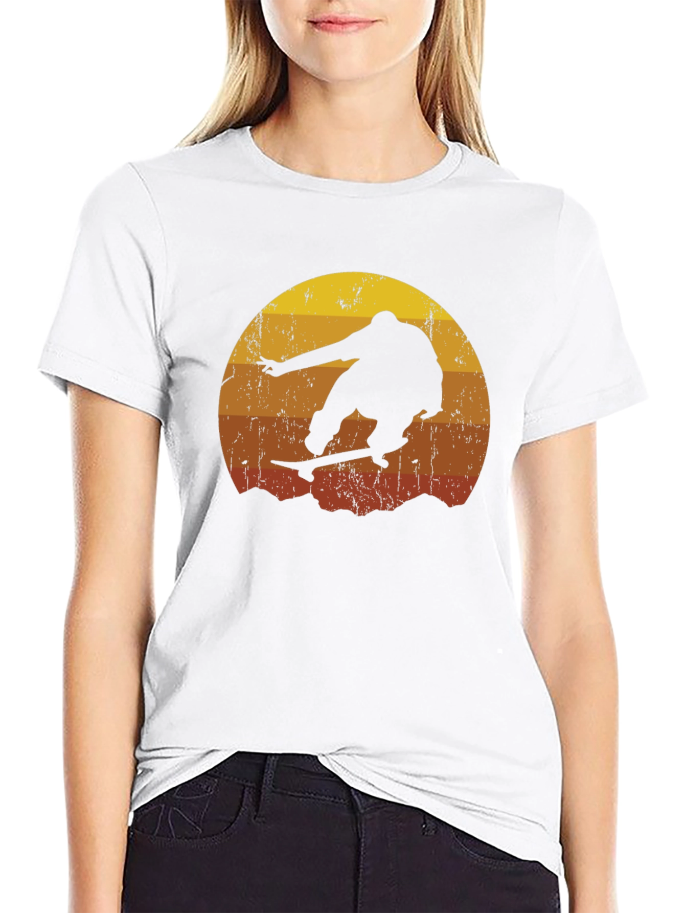 Skateboarder Sunset Graphic Tee - Cool Casual Style
