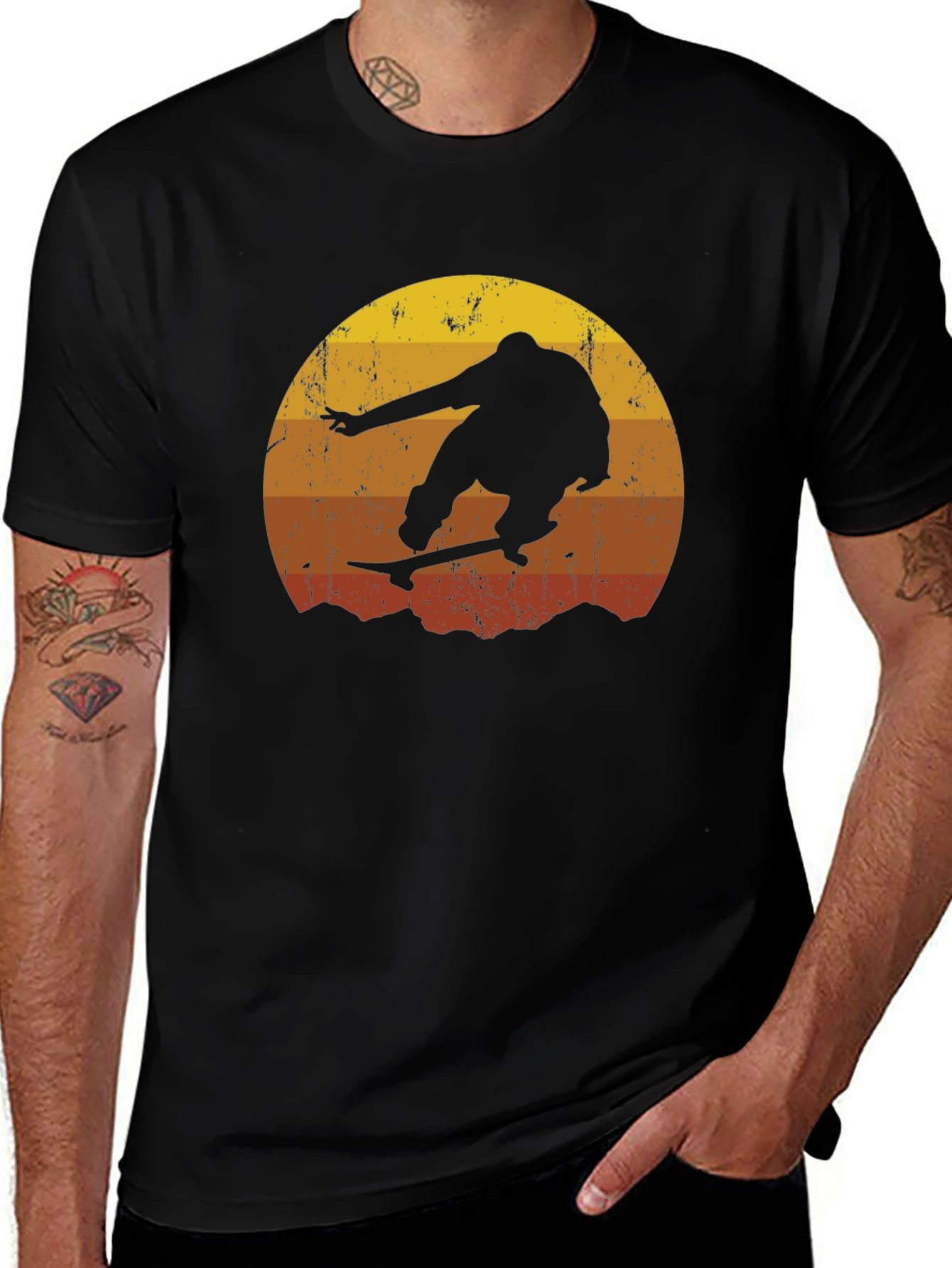 Skateboarder Sunset Graphic Tee - Cool Casual Style