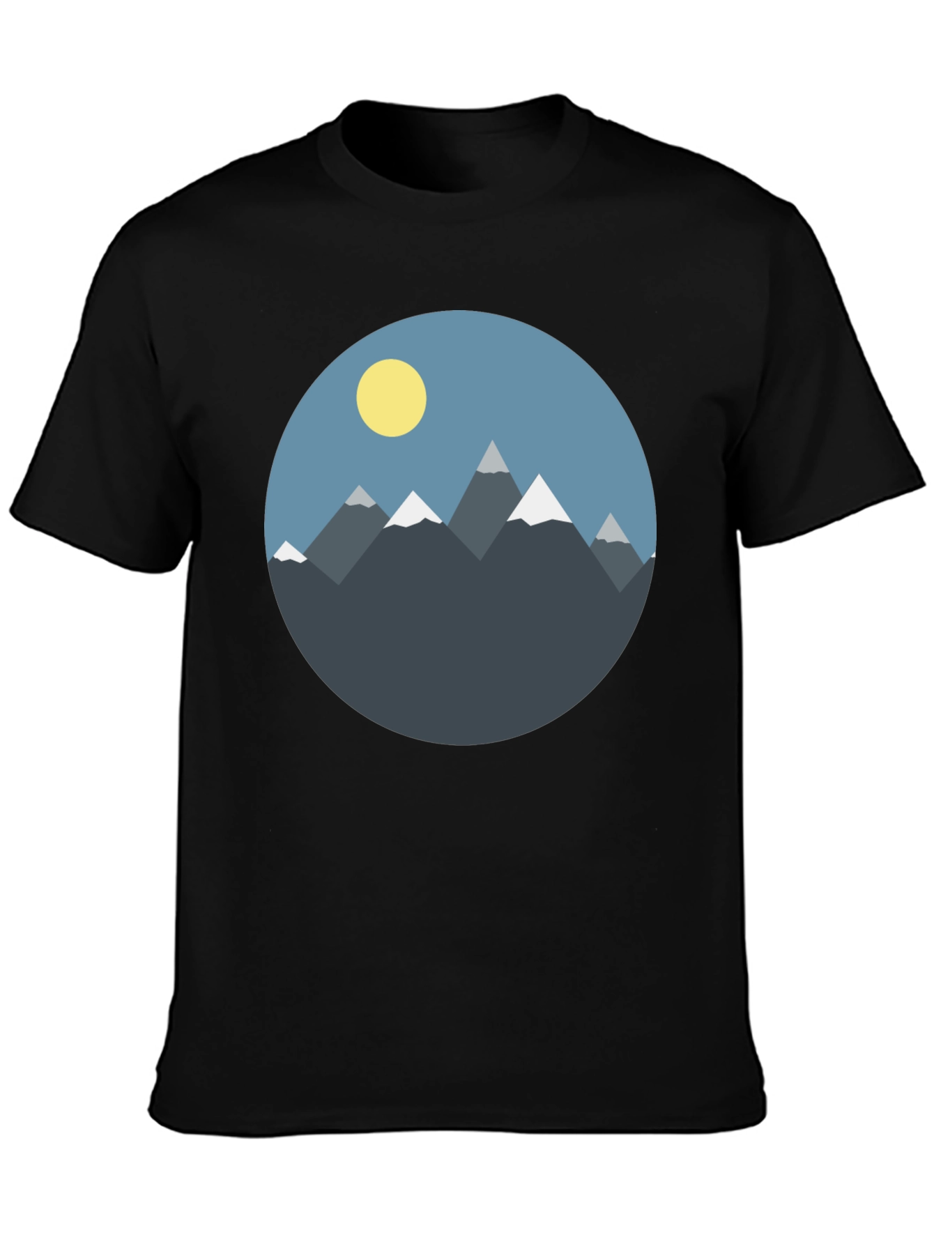 Mountain Graphic Tee - Mens Black Casual Shirt