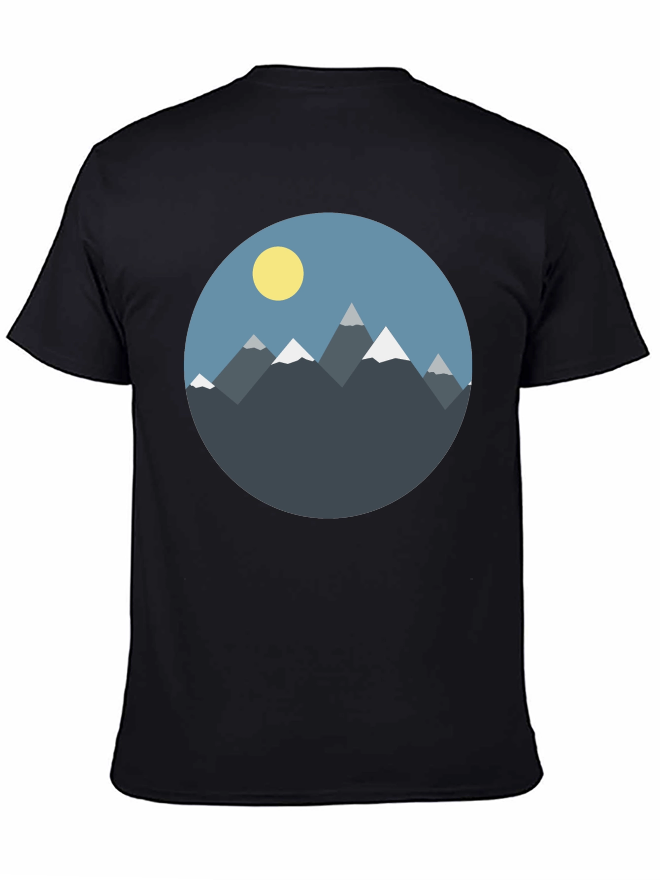 Mountain Graphic Tee - Mens Black Casual Shirt