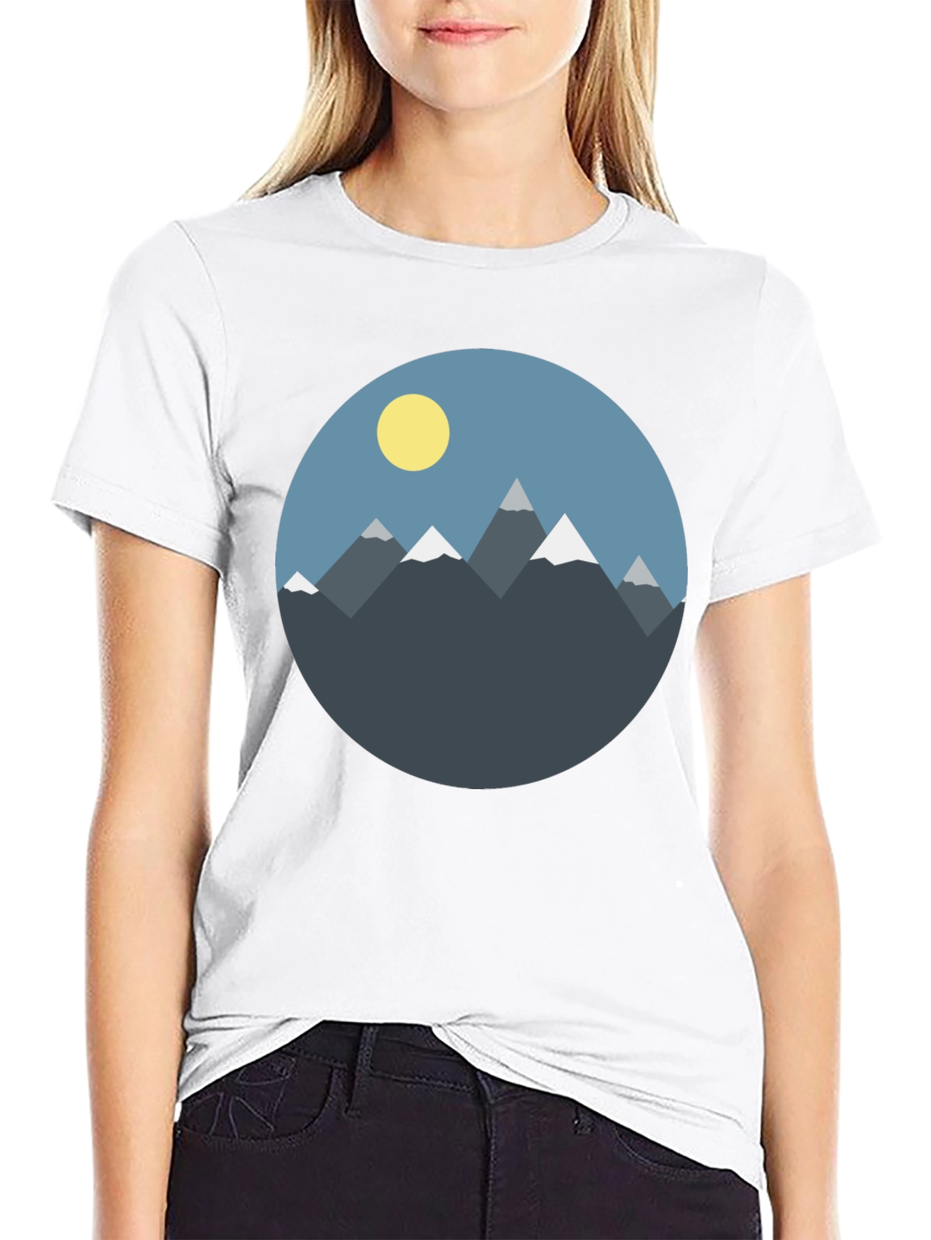 Mountain Graphic Tee - Mens Black Casual Shirt