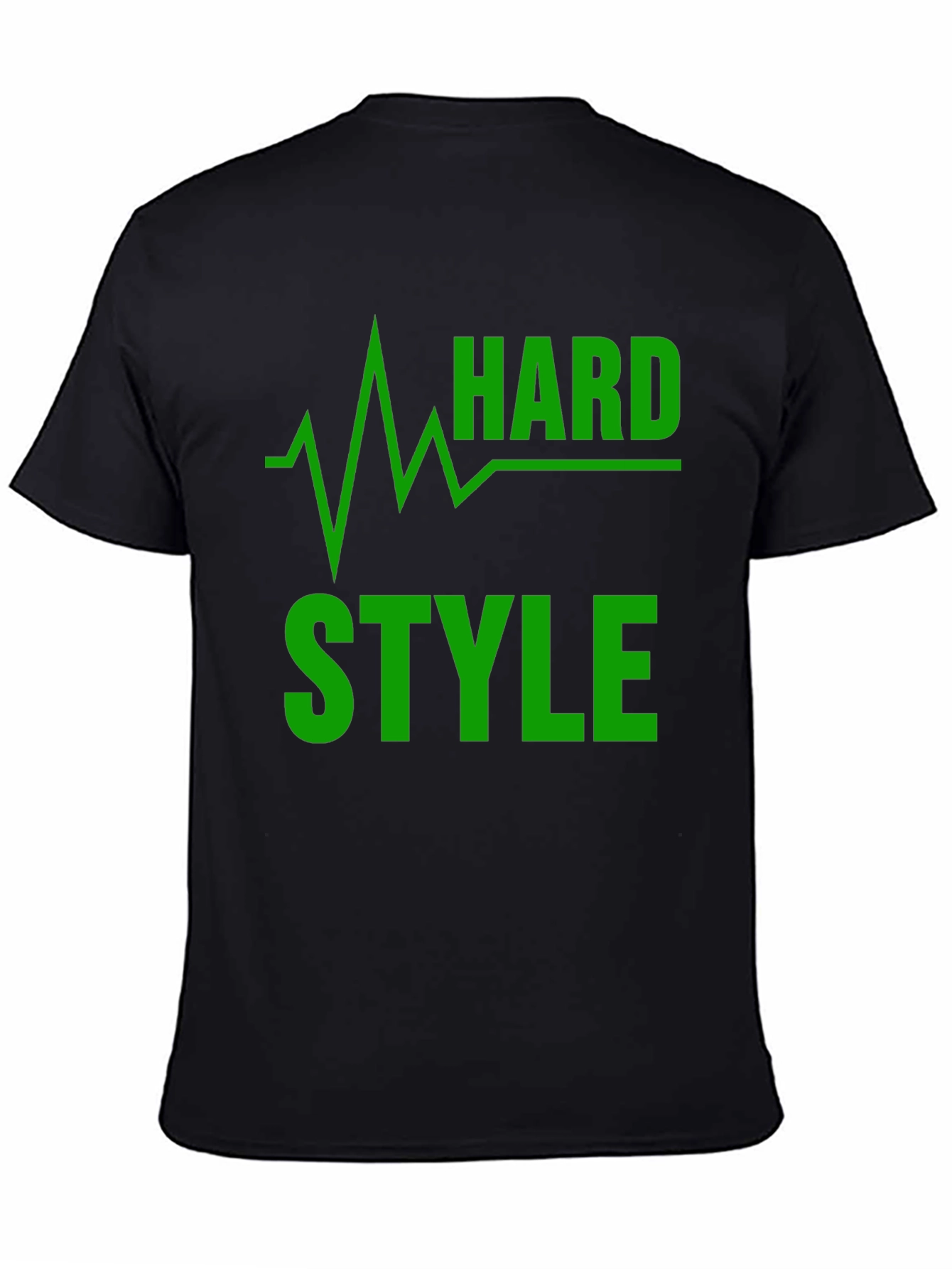 Hard Style Green Graphic Black T-Shirt