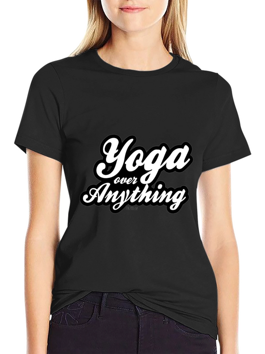Yoga Over Anything Black Graphic Tee