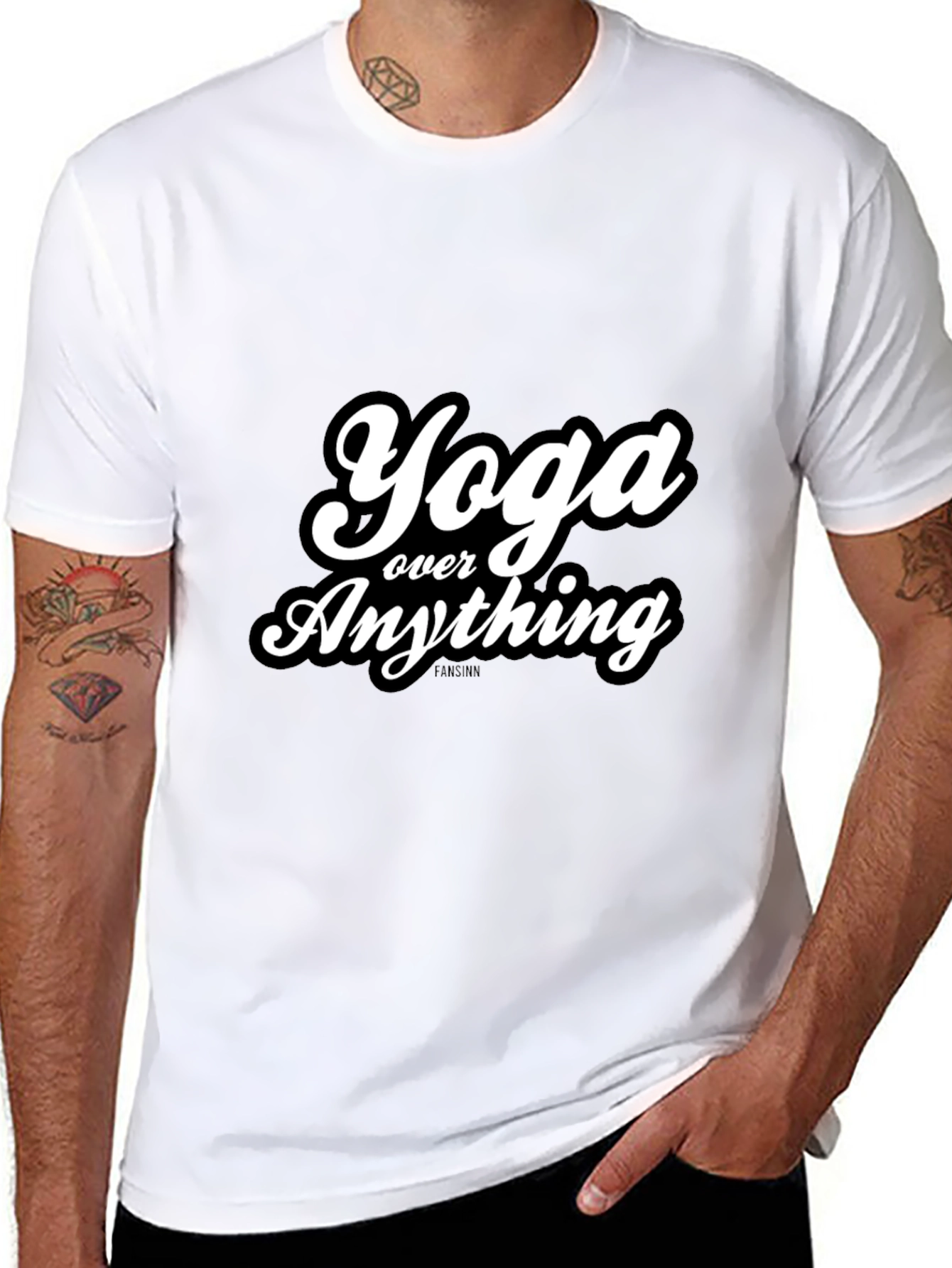 Yoga Over Anything Black Graphic Tee