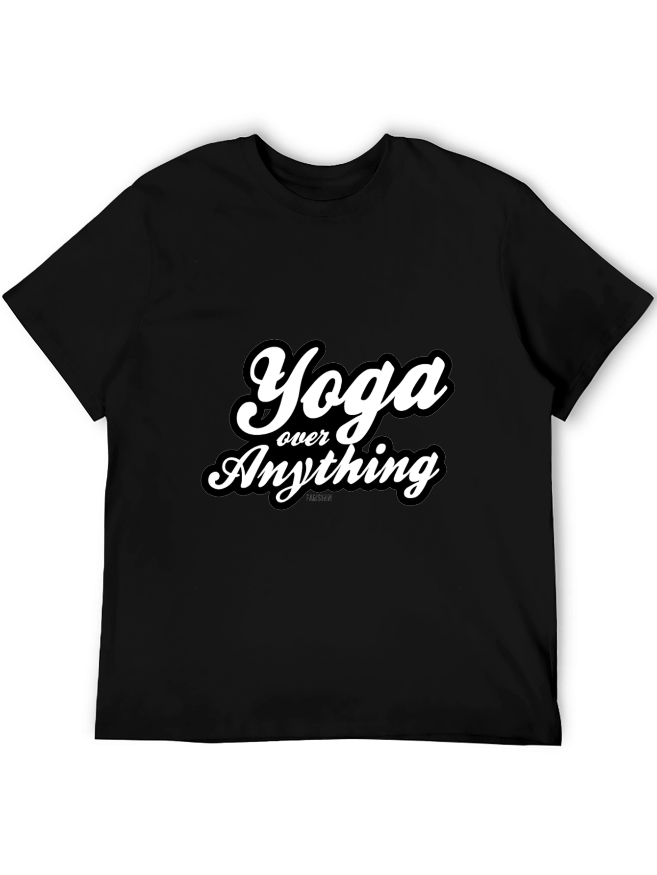 Yoga Over Anything Black Graphic Tee