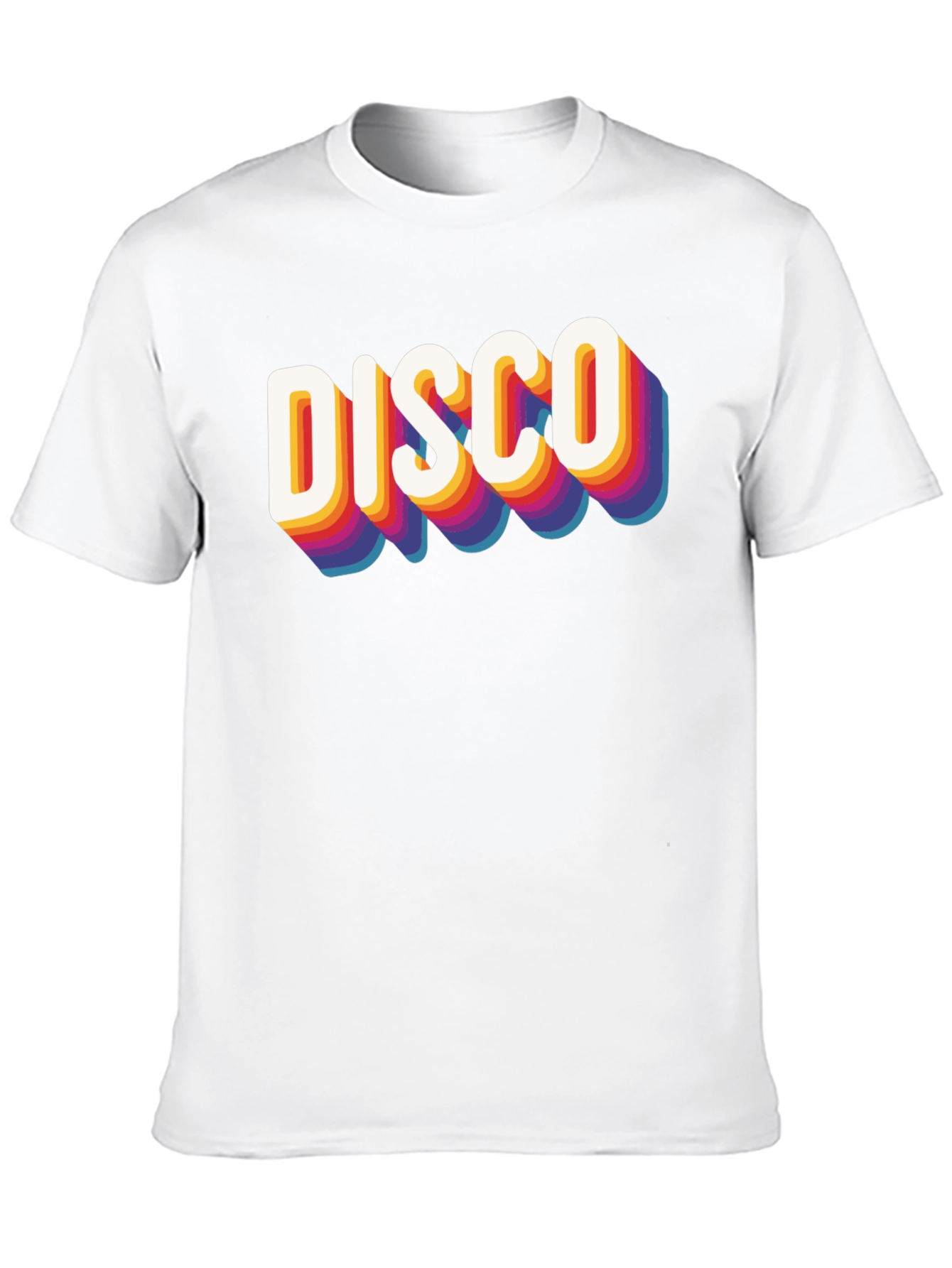 Retro Disco Graphic Tee - Black Cotton Blend