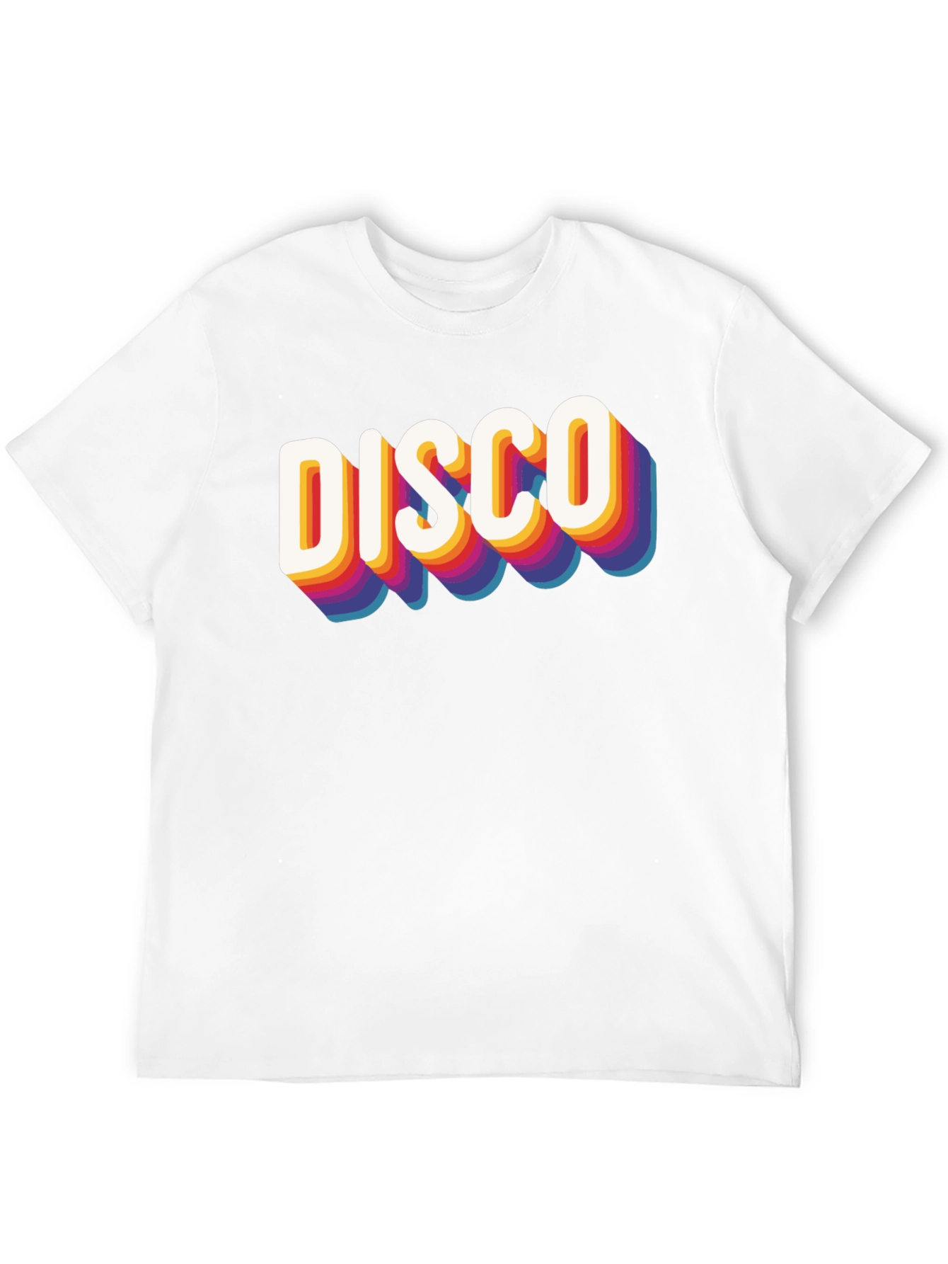 Retro Disco Graphic Tee - Black Cotton Blend