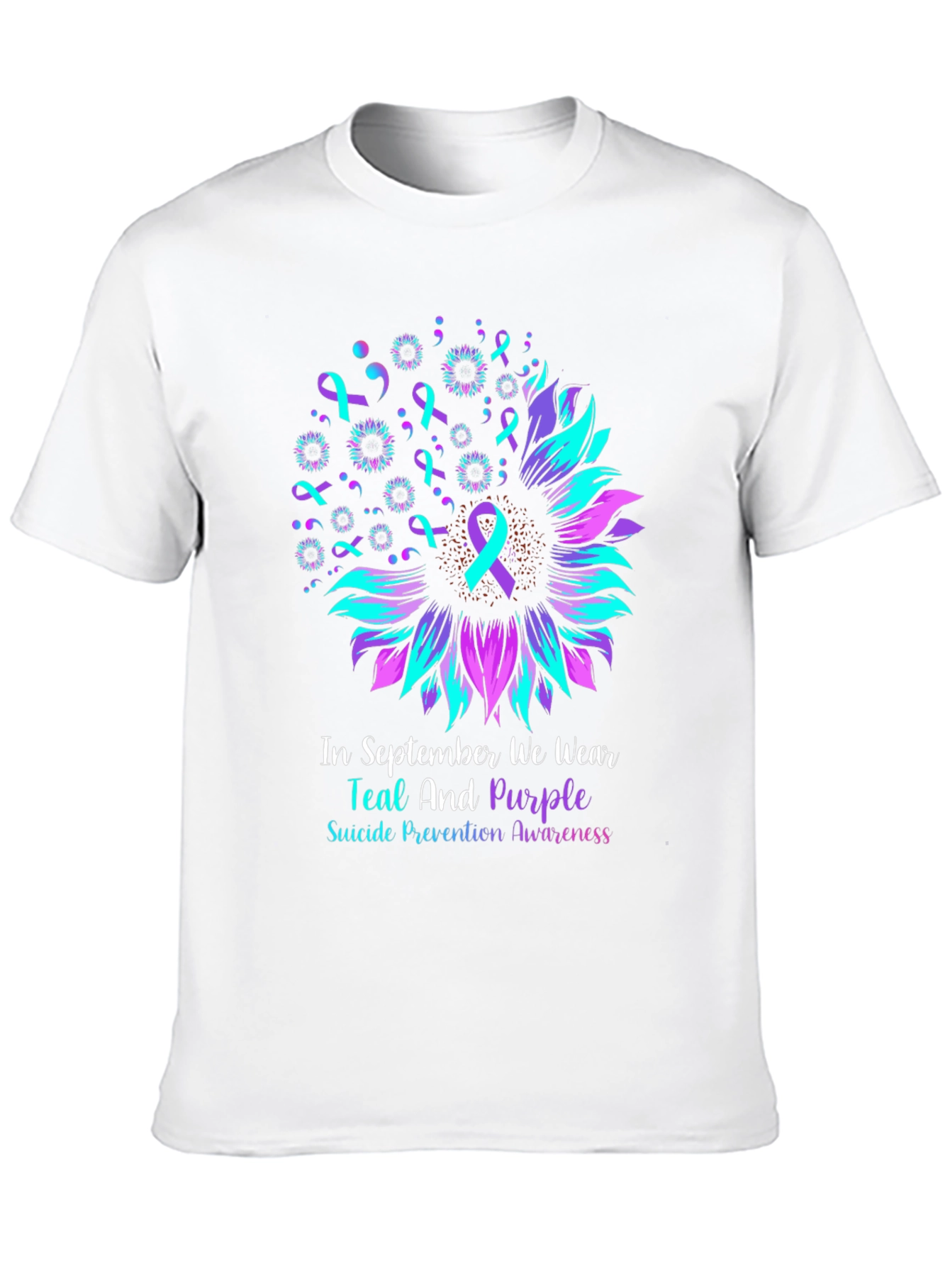 Teal and Purple Suicide Prevention Awareness T-Shirt