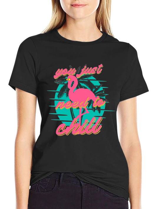 Chill Flamingo T-Shirt: Retro Style