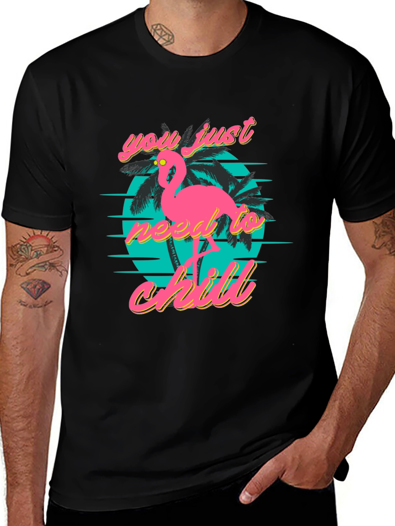 Chill Flamingo T-Shirt: Retro Style