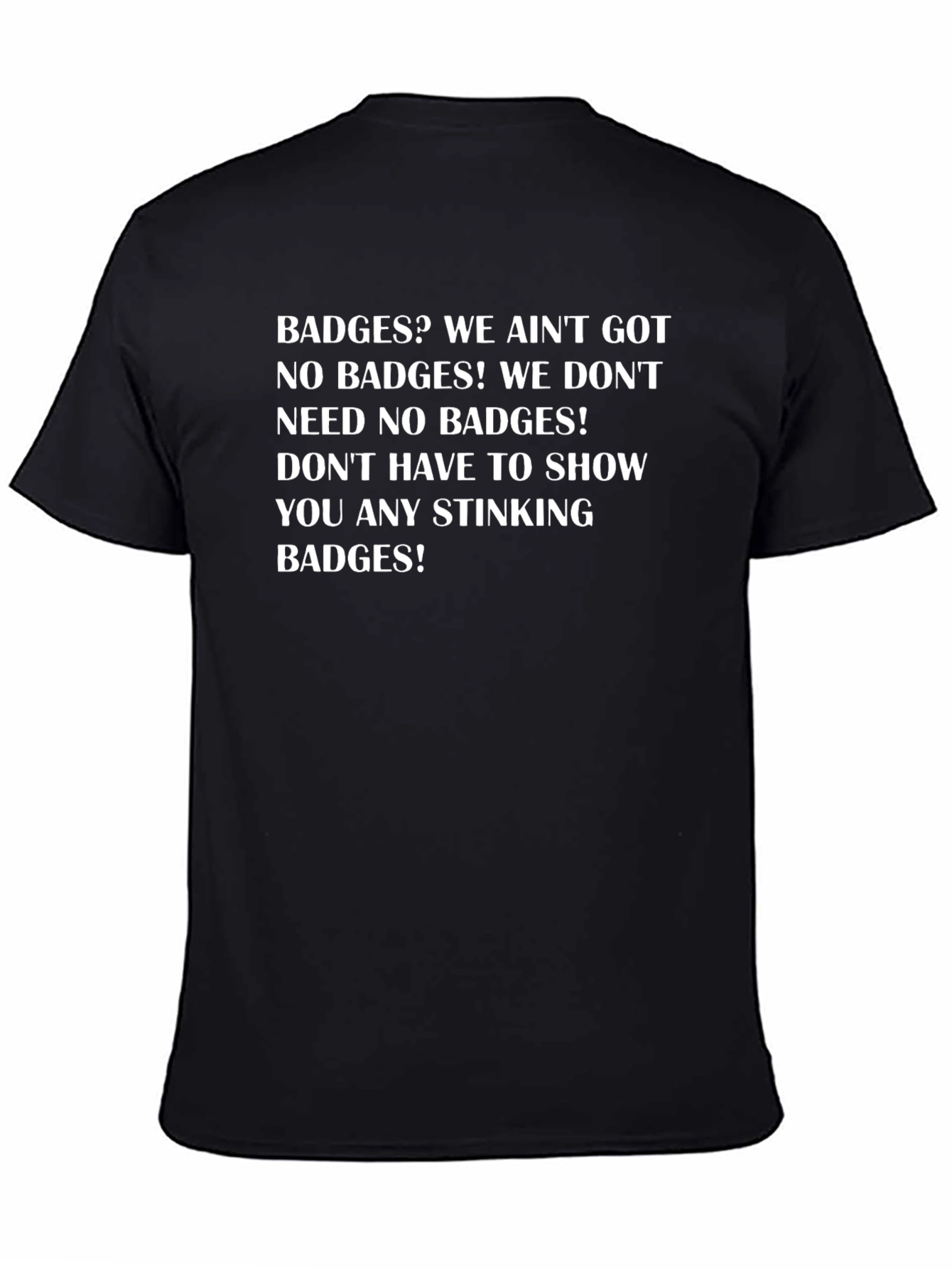 Badge Quote Graphic Tee - Classic Black