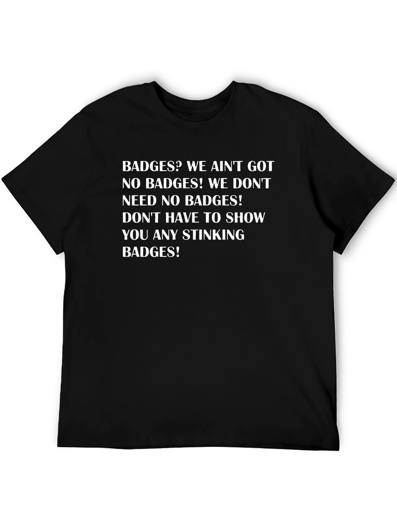 Badge Quote Graphic Tee - Classic Black