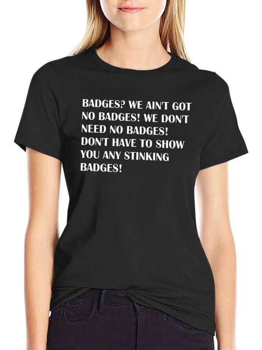 Badge Quote Graphic Tee - Classic Black