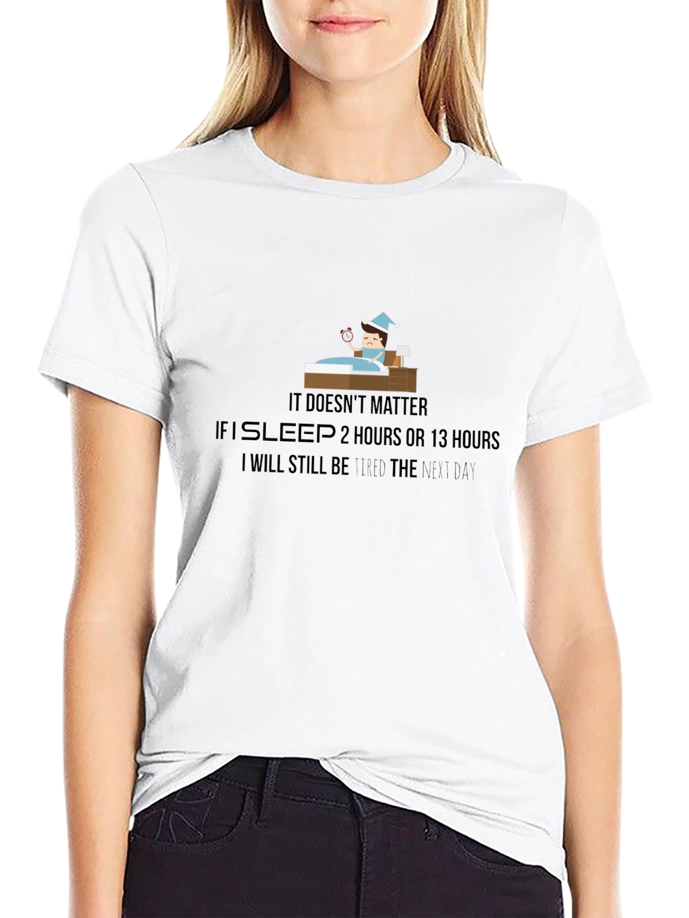 Funny Sleepy Mans T-Shirt - Tired All The Time