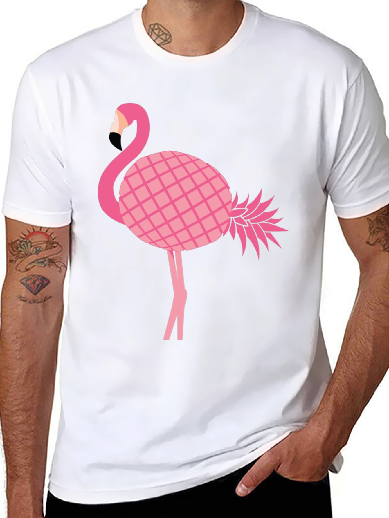 Funky Flamingo Pineapple Graphic Tee