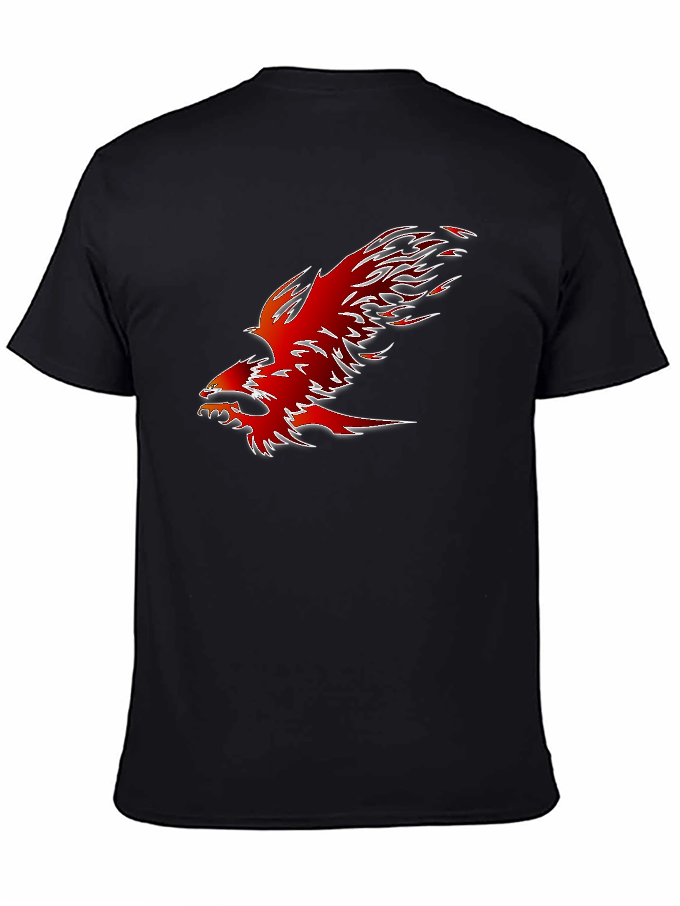 Fiery Phoenix Graphic Tee - Bold Black Shirt