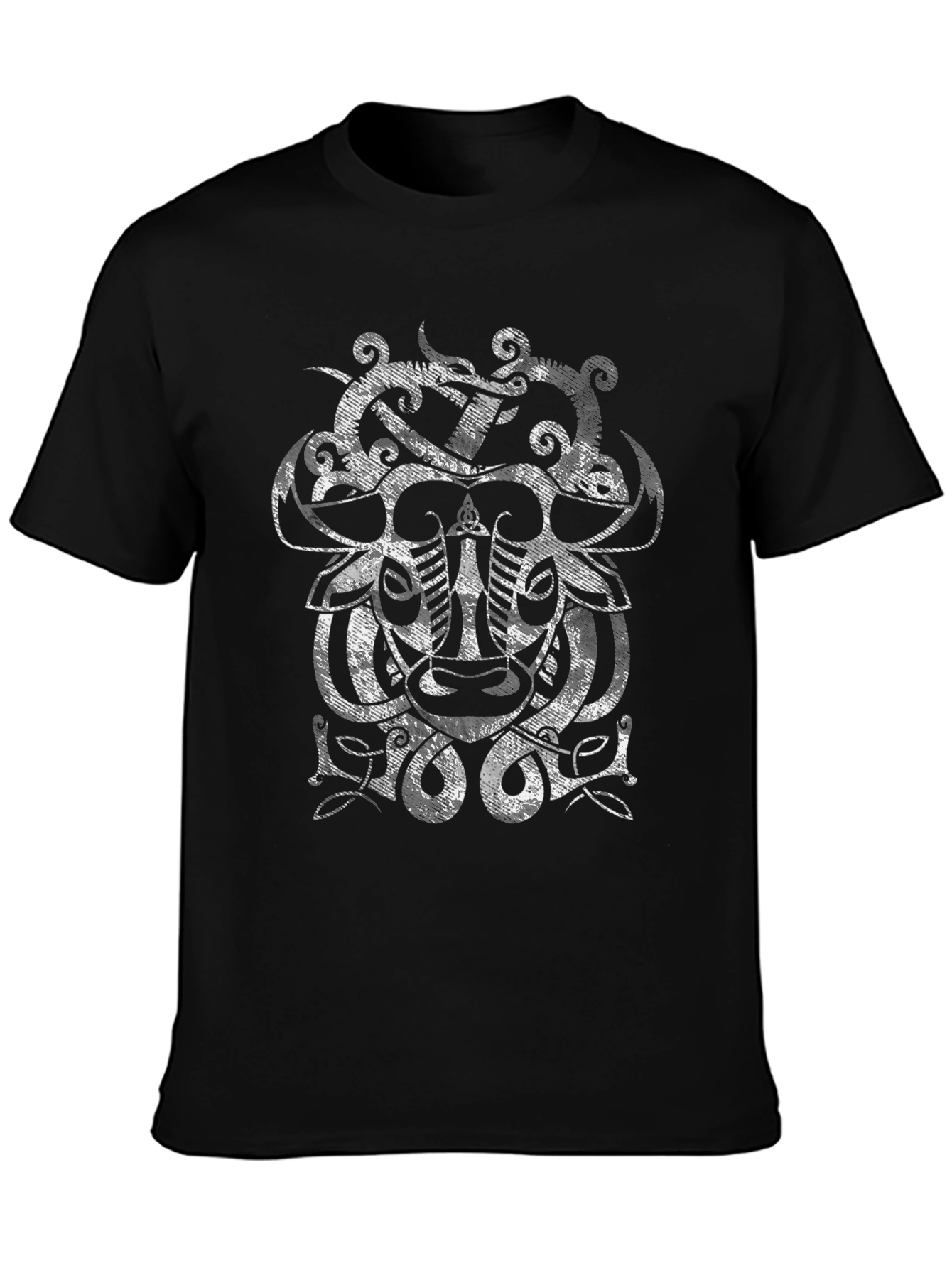 Viking Knotwork Graphic Tee - Black