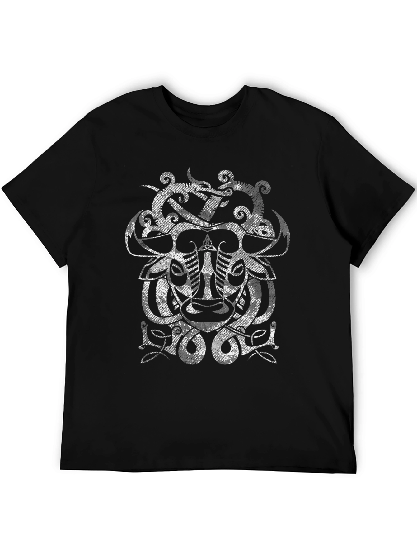 Viking Knotwork Graphic Tee - Black