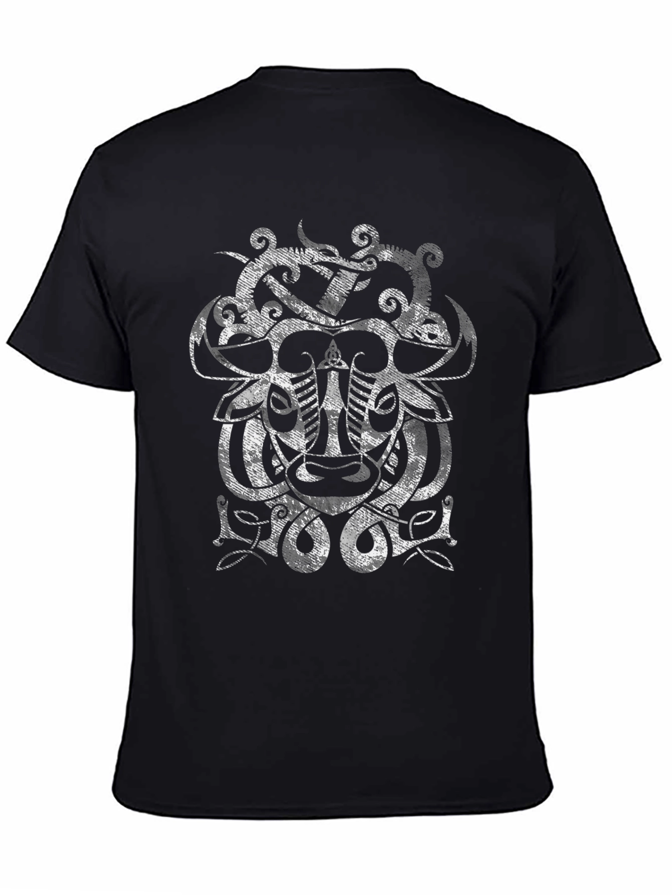 Viking Knotwork Graphic Tee - Black