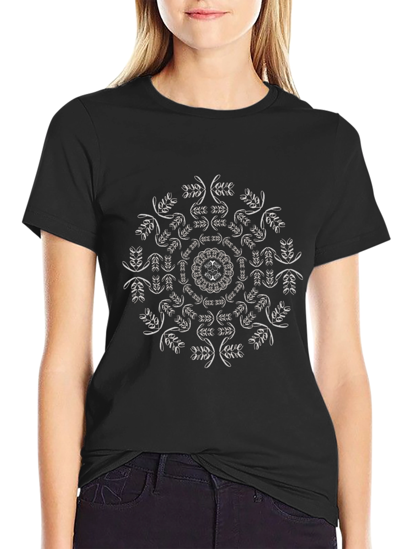 Mandala Love T-Shirt - Black