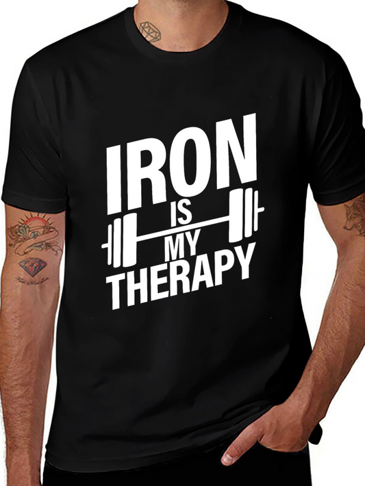 Iron Is My Therapy Gym Workout T-Shirt