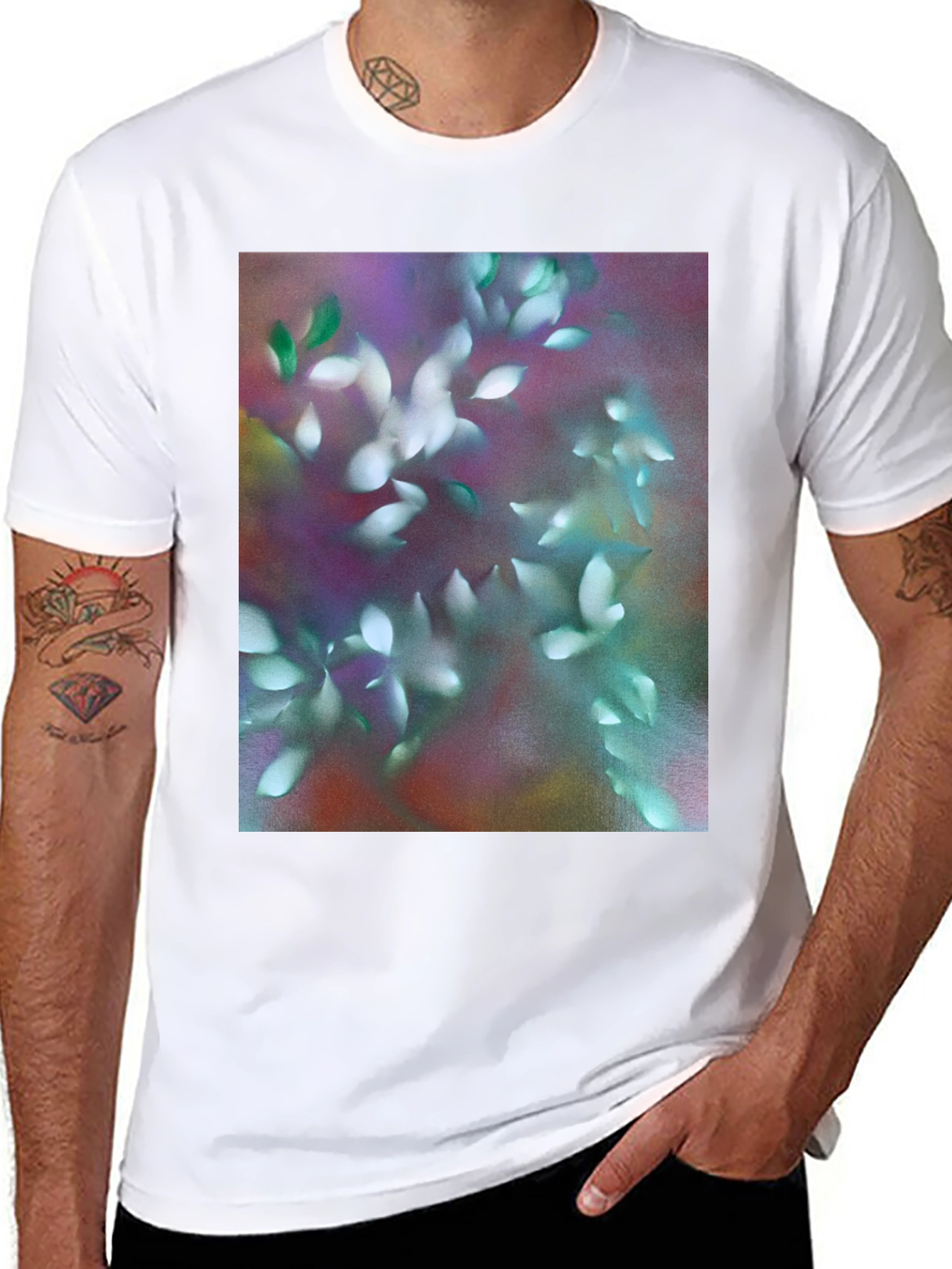 Abstract Floral Graphic Print T-Shirt