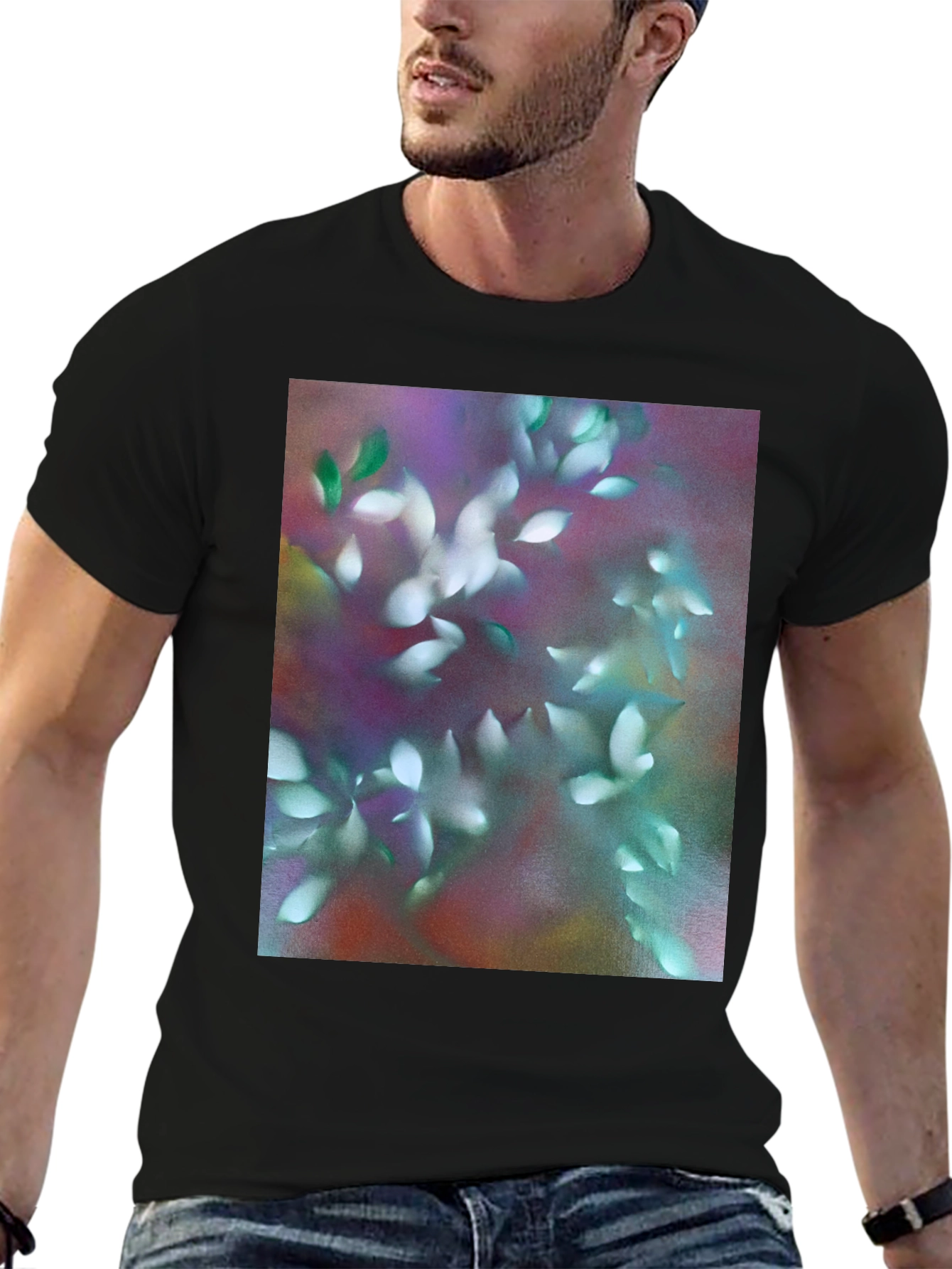 Abstract Floral Graphic Print T-Shirt