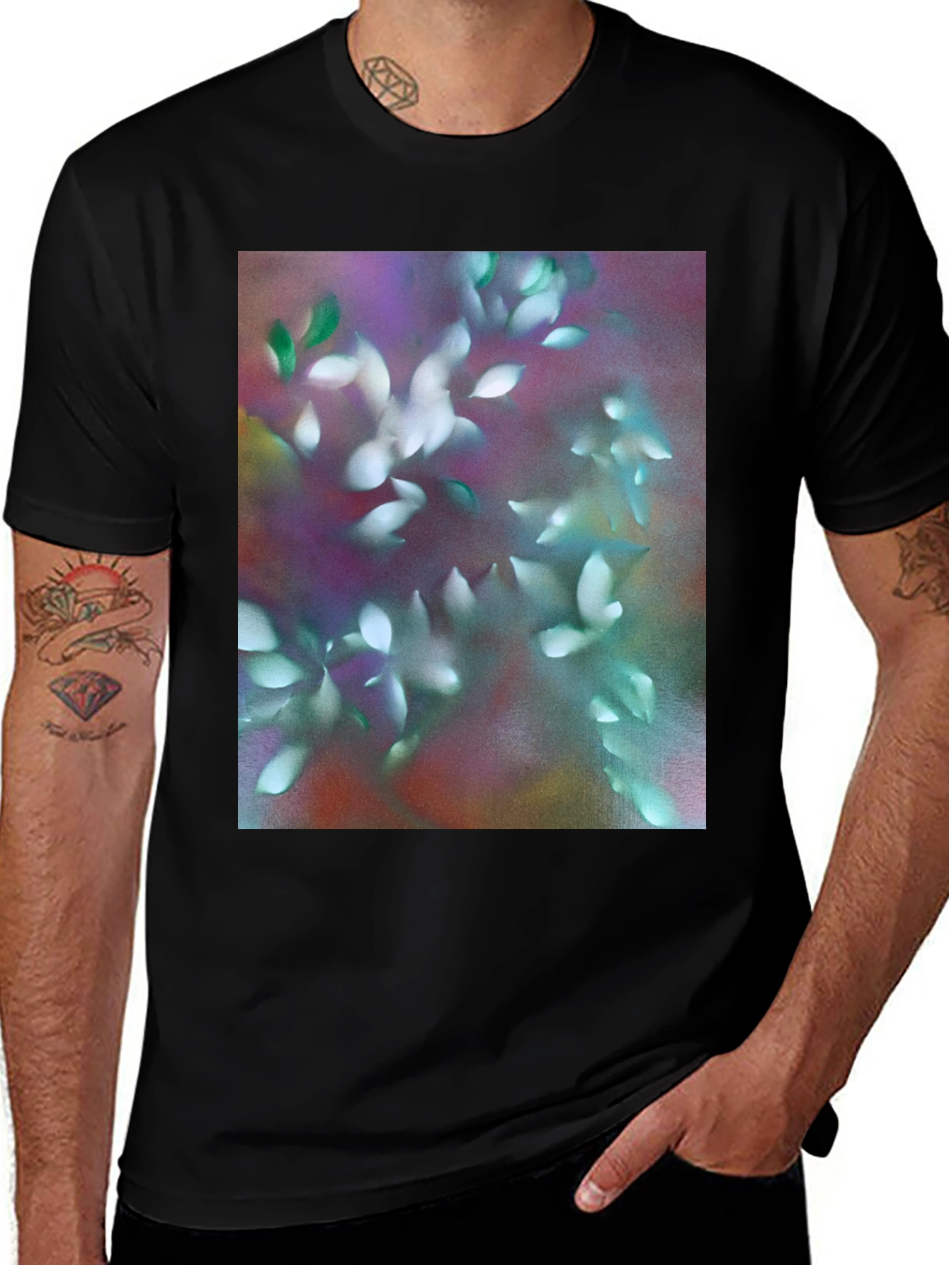 Abstract Floral Graphic Print T-Shirt
