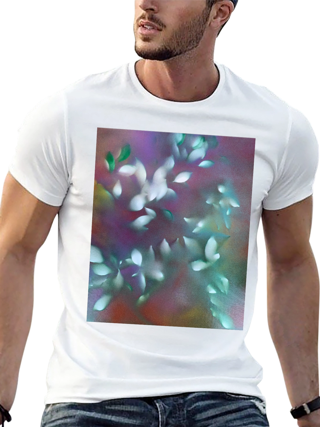 Abstract Floral Graphic Print T-Shirt
