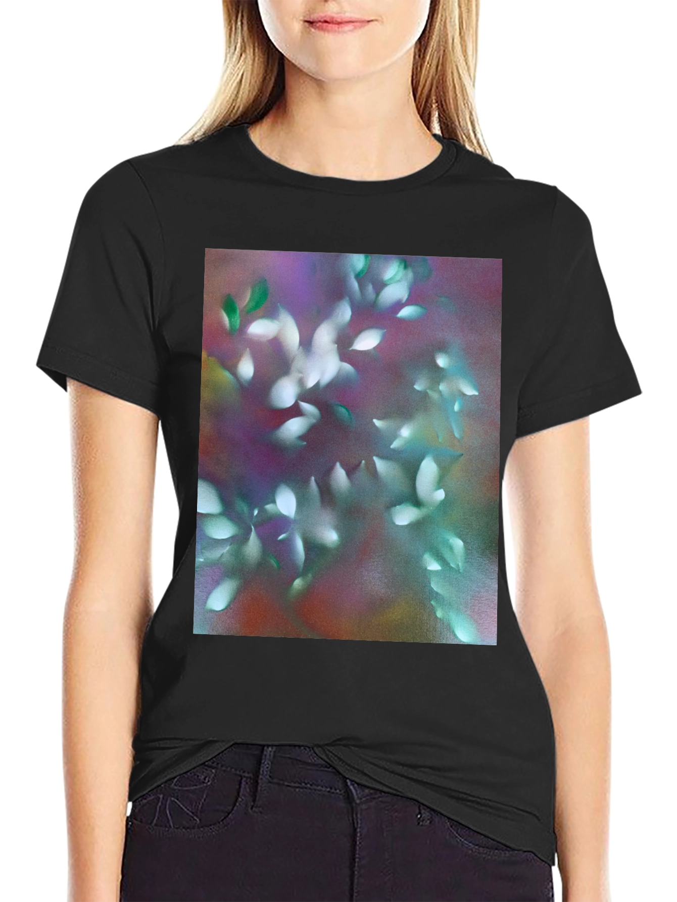Abstract Floral Graphic Print T-Shirt