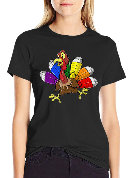 Thanksgiving Turkey Rainbow Pride T-Shirt