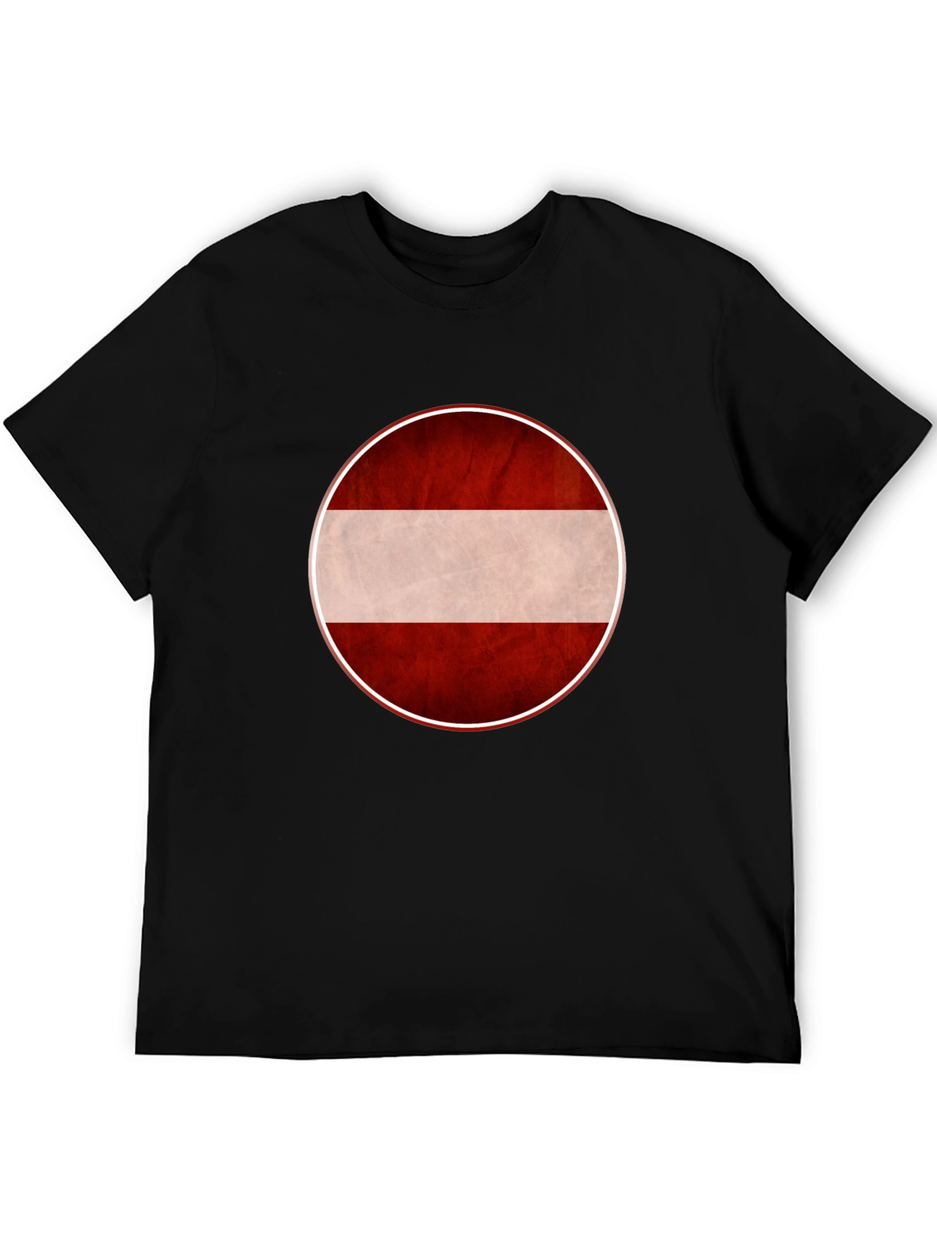Latvia Flag Graphic Tee - Unisex Black T-Shirt