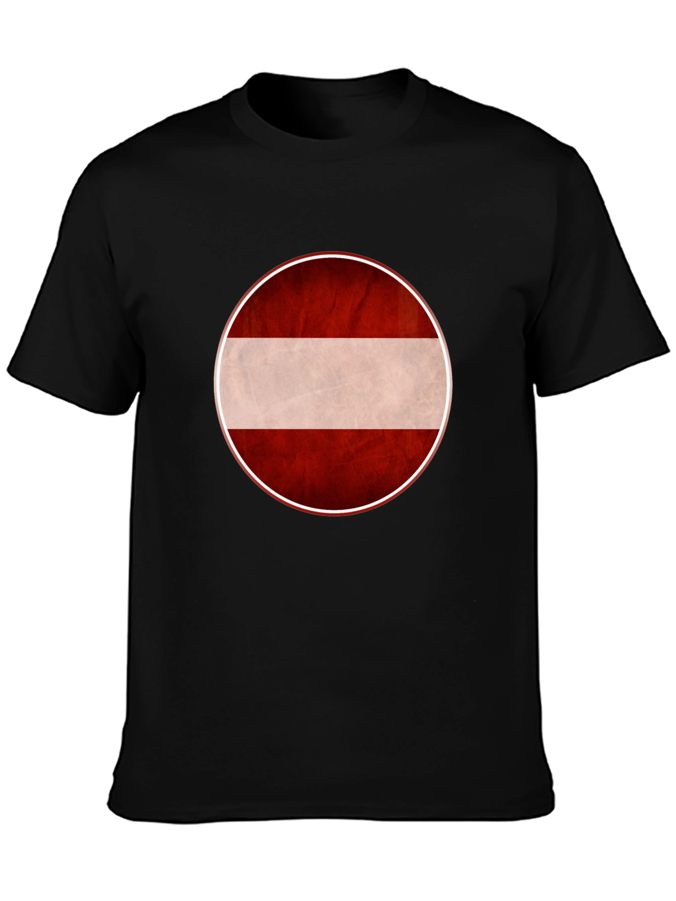 Latvia Flag Graphic Tee - Unisex Black T-Shirt