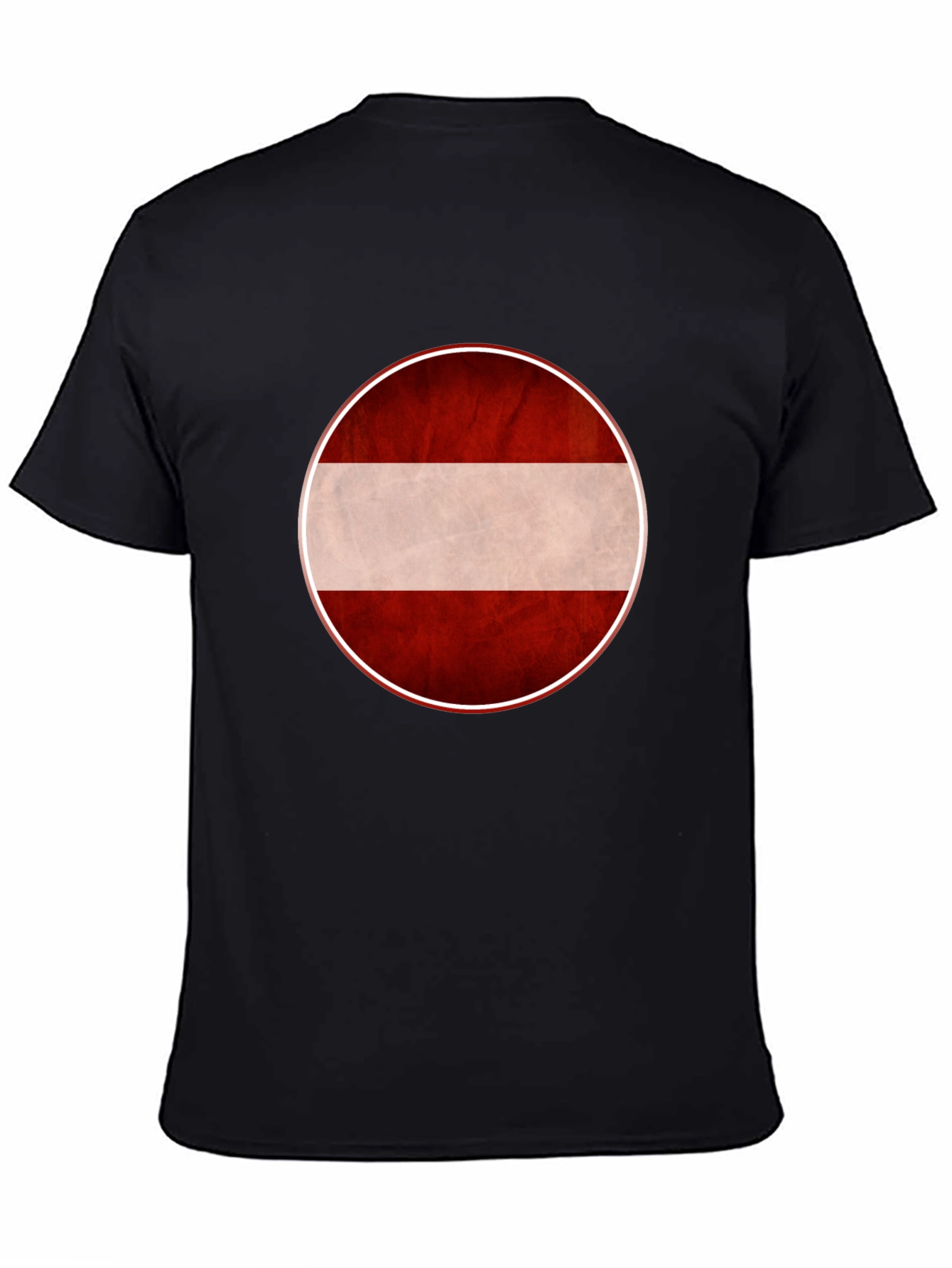 Latvia Flag Graphic Tee - Unisex Black T-Shirt