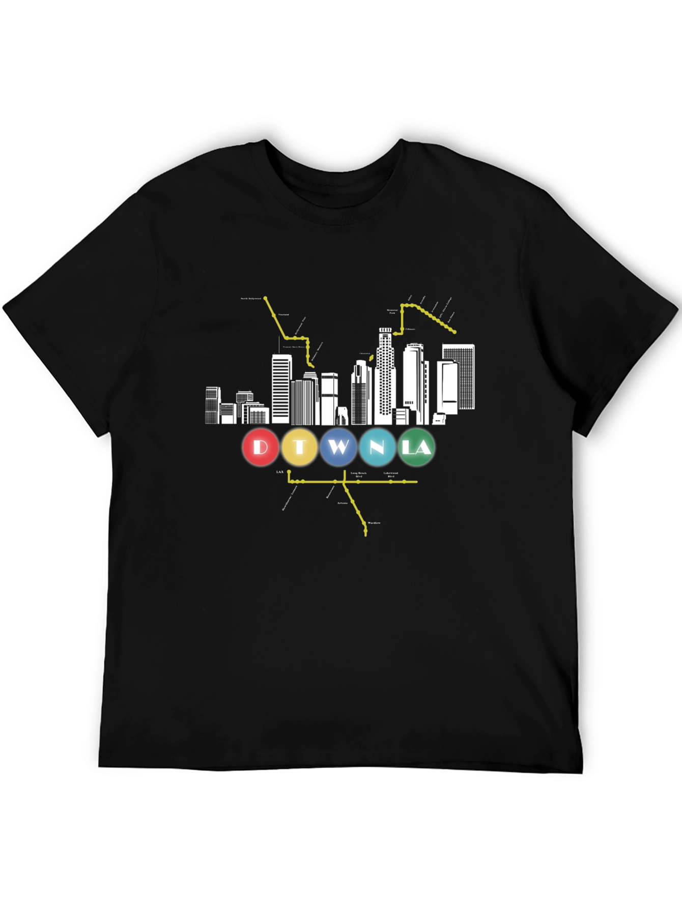 DTWNLA Skyline Graphic Tee - Black