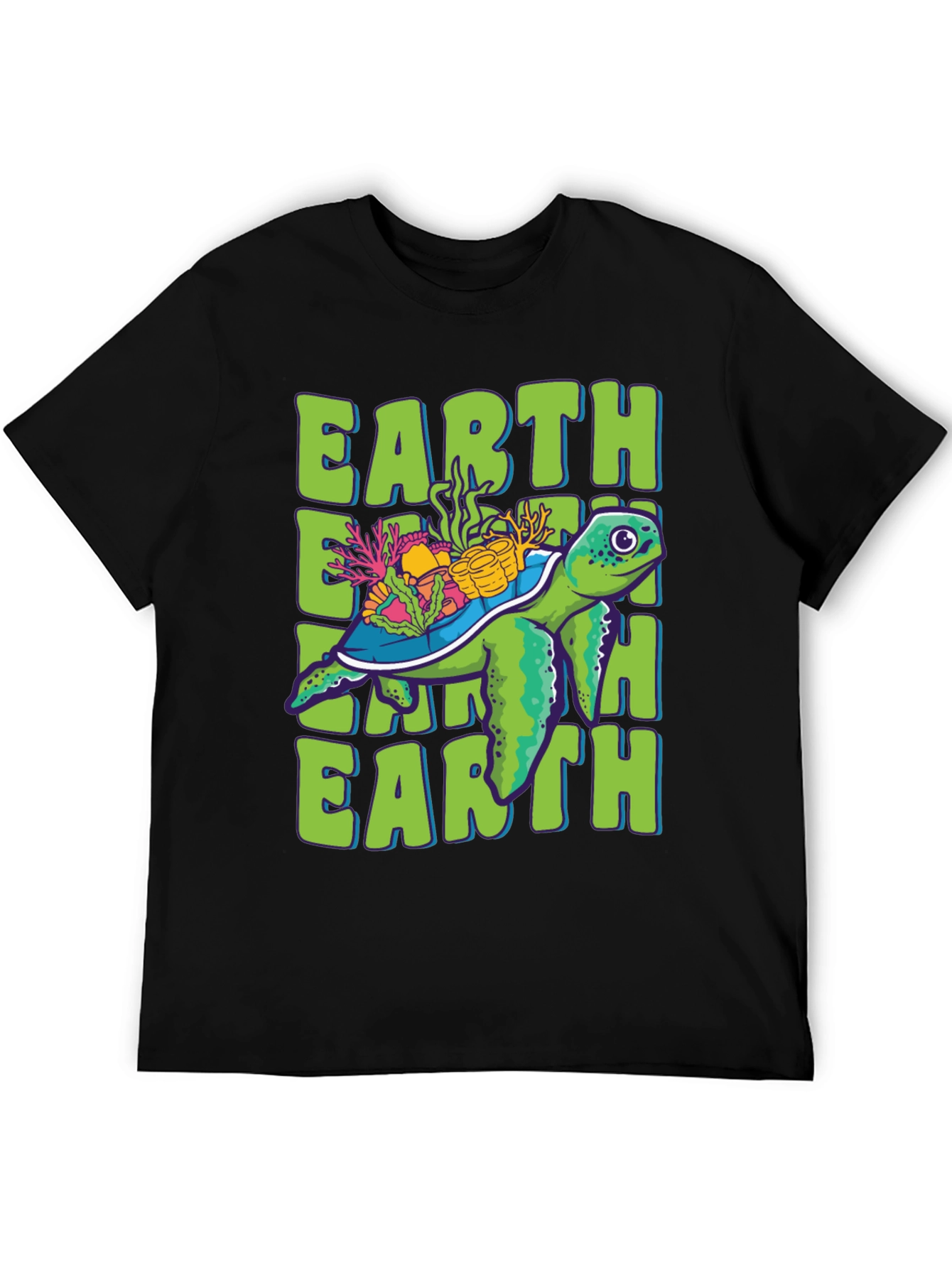 Earth Turtle Graphic Tee - Save the Planet T-Shirt