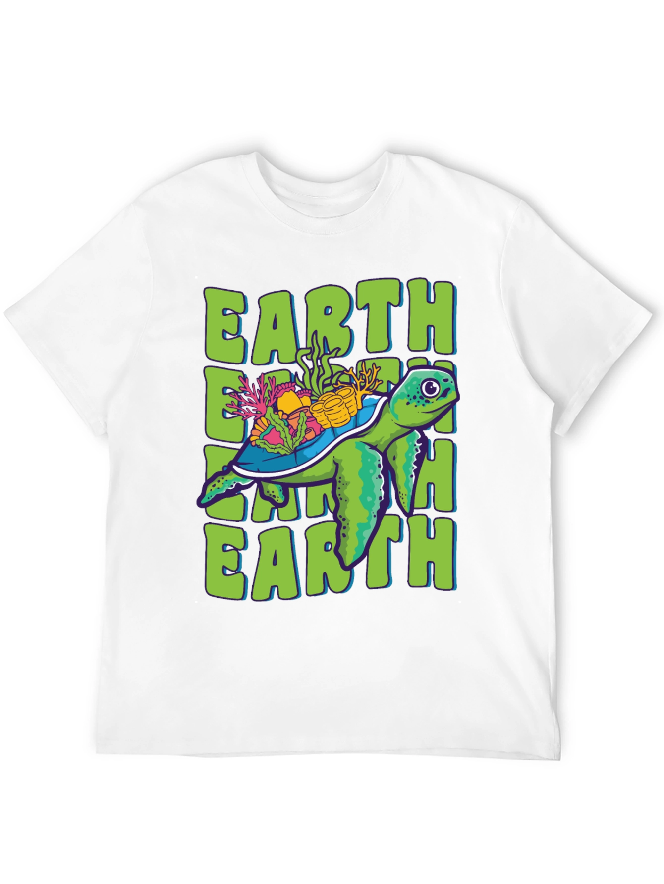 Earth Turtle Graphic Tee - Save the Planet T-Shirt