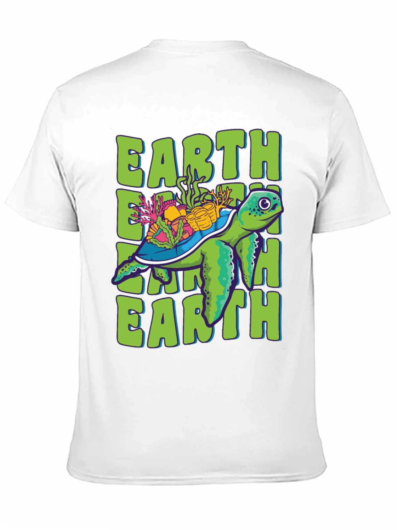 Earth Turtle Graphic Tee - Save the Planet T-Shirt