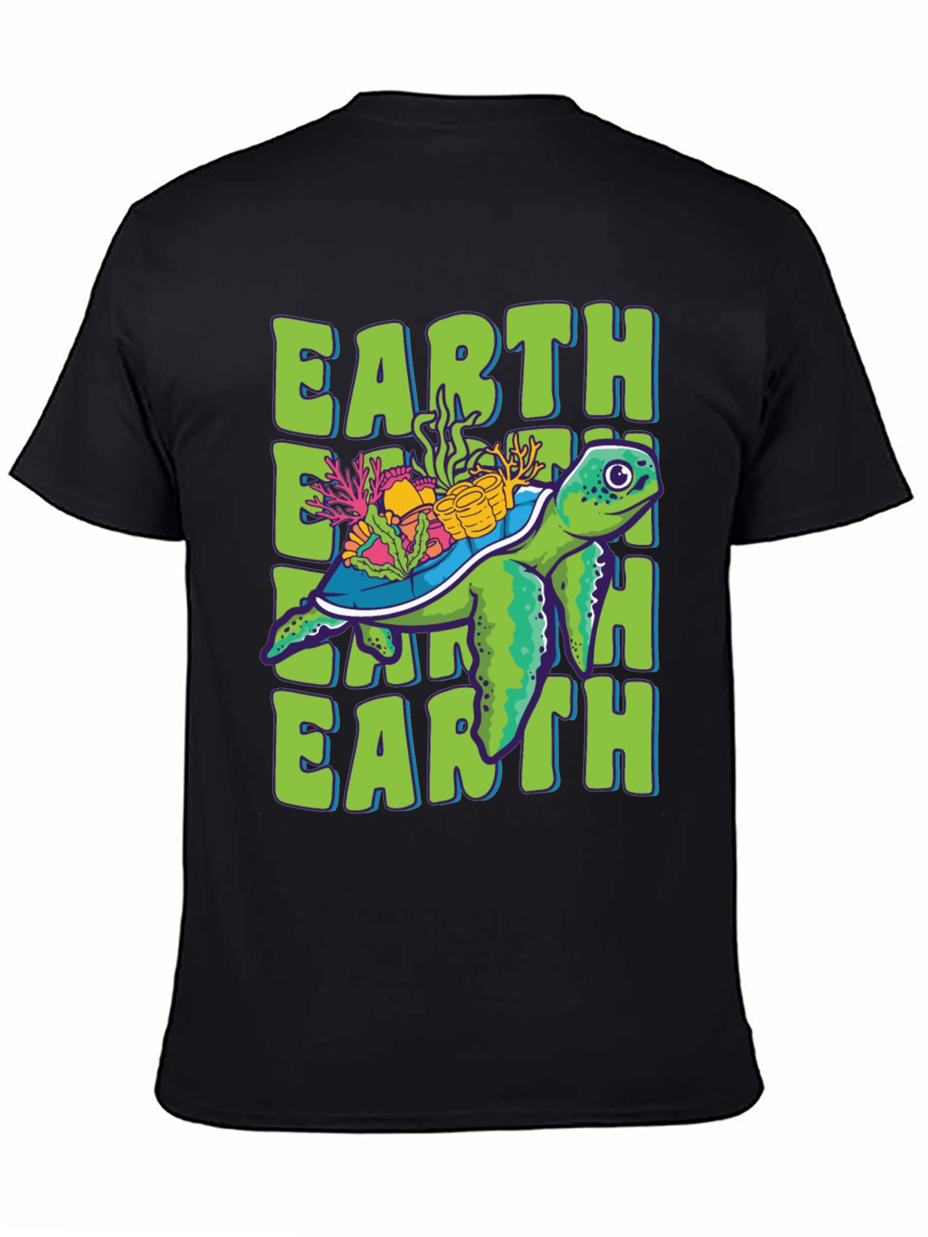 Earth Turtle Graphic Tee - Save the Planet T-Shirt