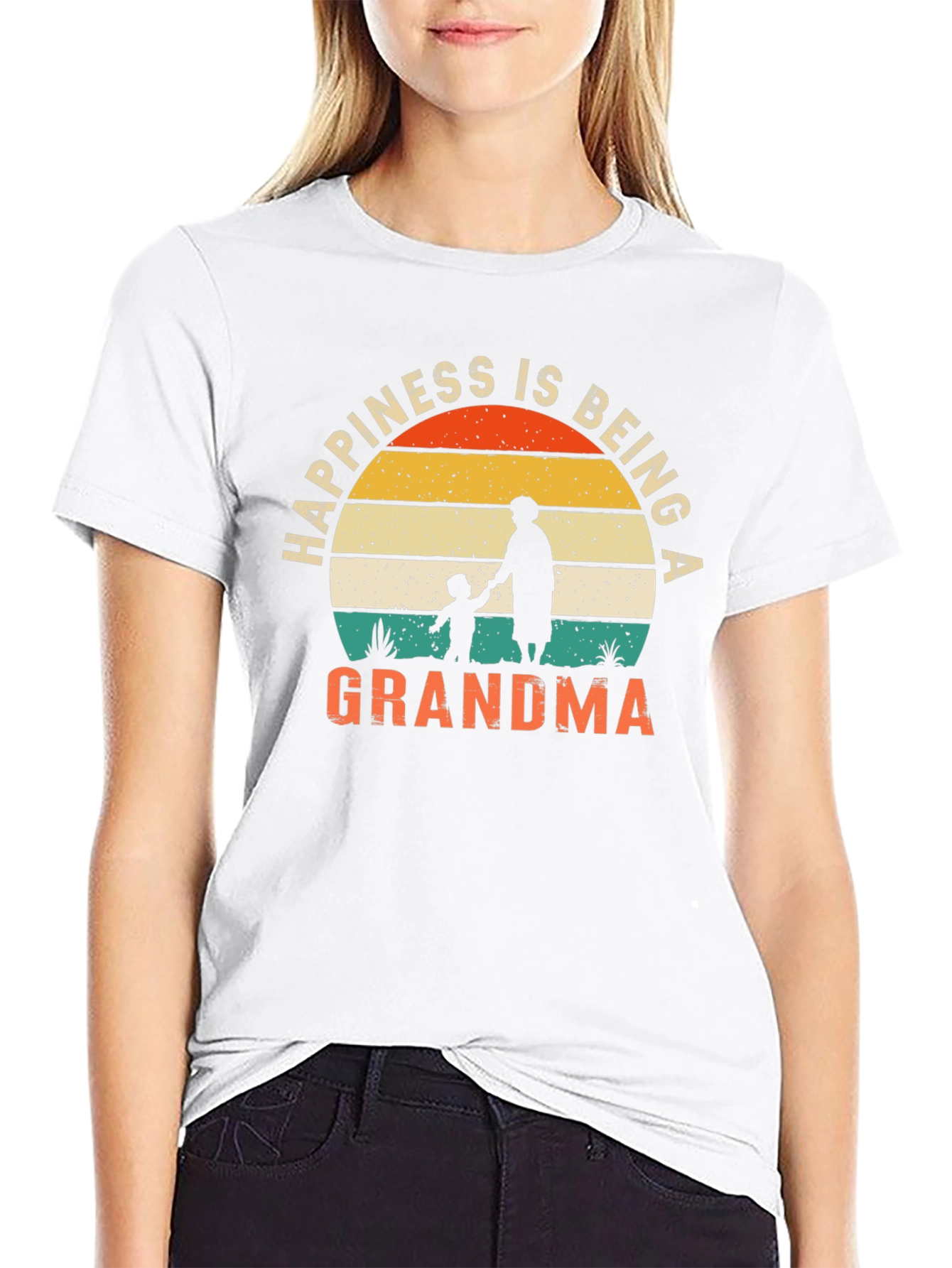 Happiness is Being a Grandma Graphic T-Shirt