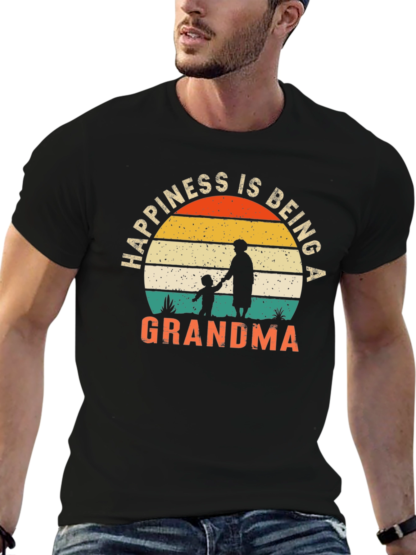 Happiness is Being a Grandma Graphic T-Shirt