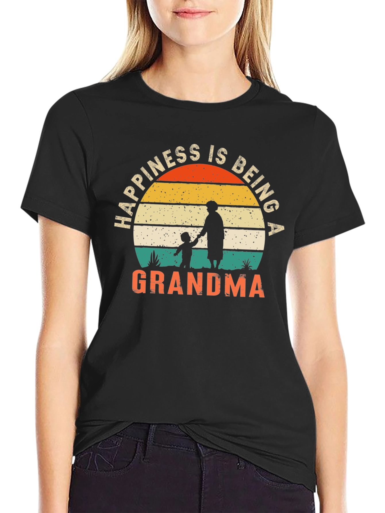 Happiness is Being a Grandma Graphic T-Shirt