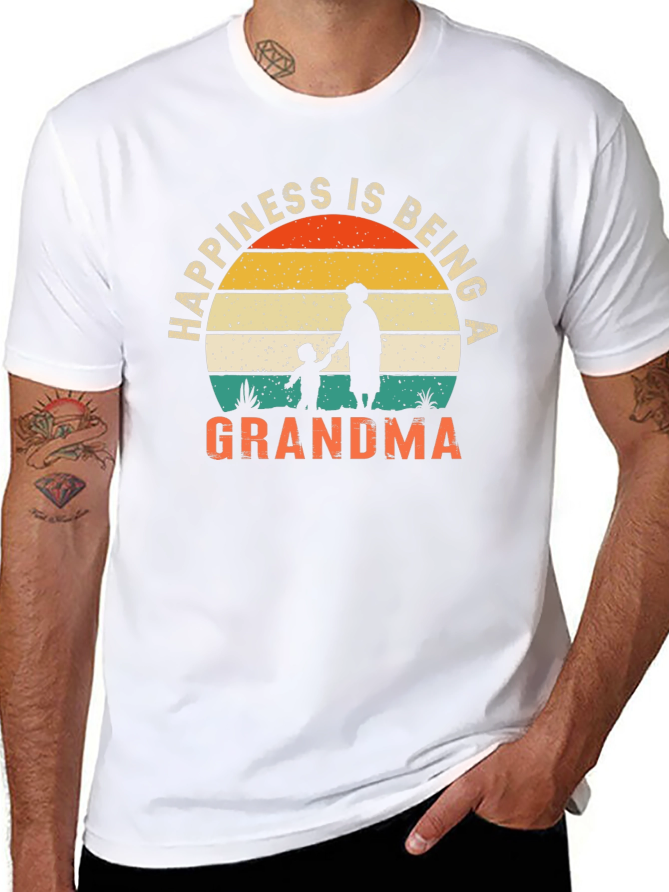 Happiness is Being a Grandma Graphic T-Shirt