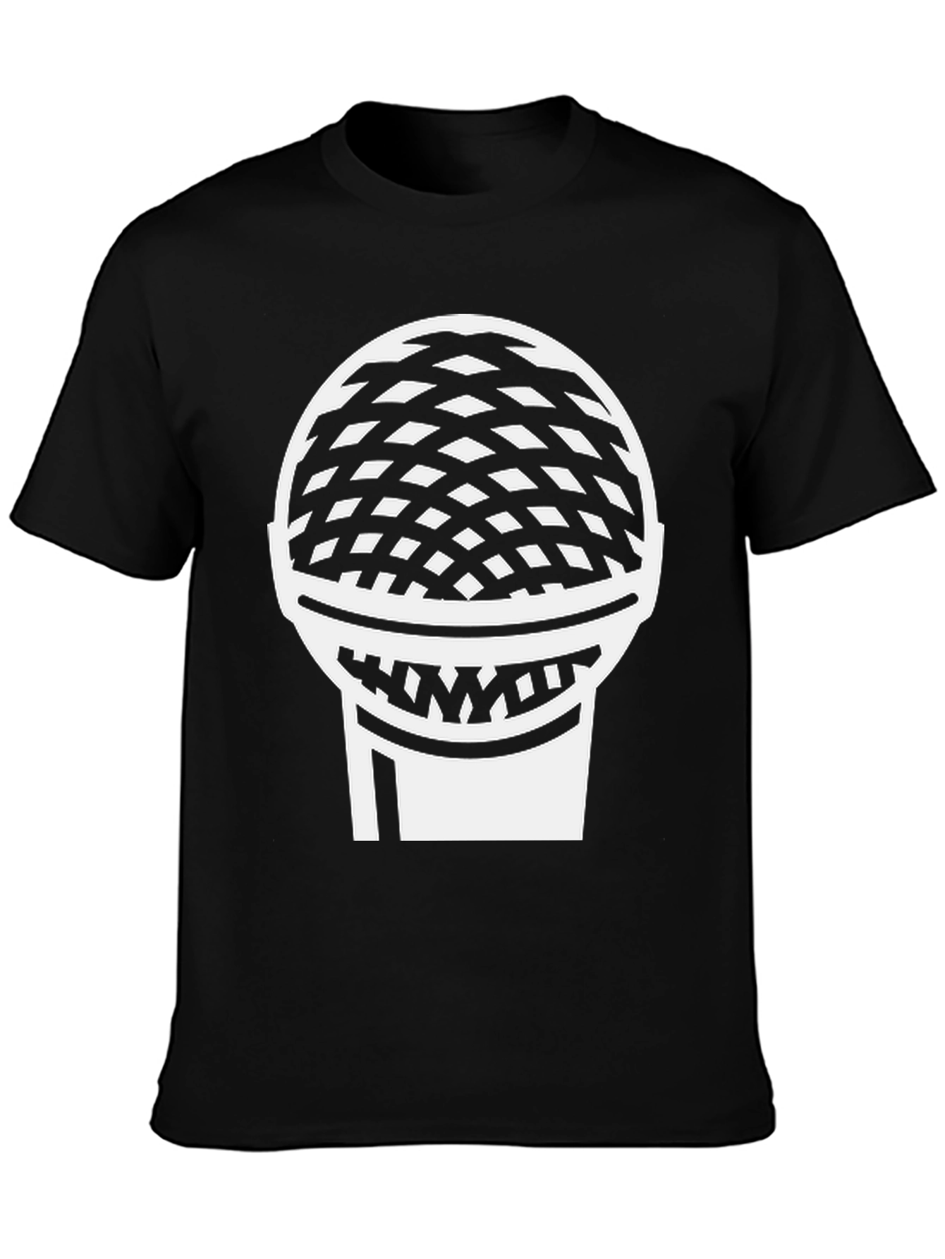 Microphone Graphic Tee - Black