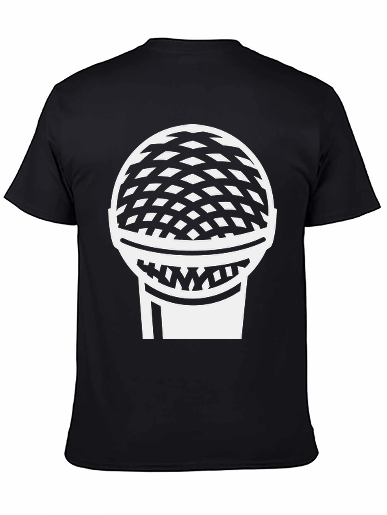 Microphone Graphic Tee - Black