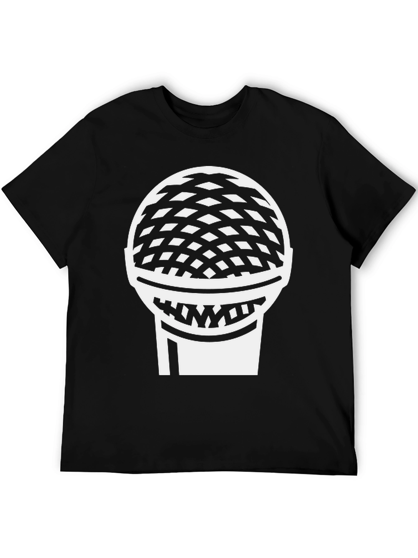 Microphone Graphic Tee - Black
